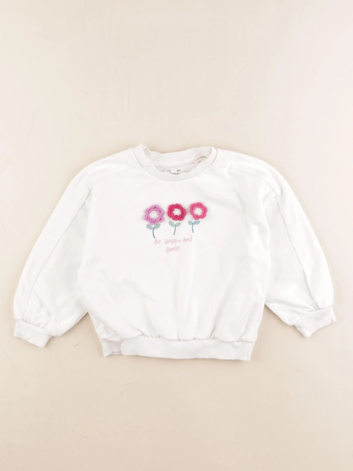 Vertbaudet - sweat blanc - 4 ans