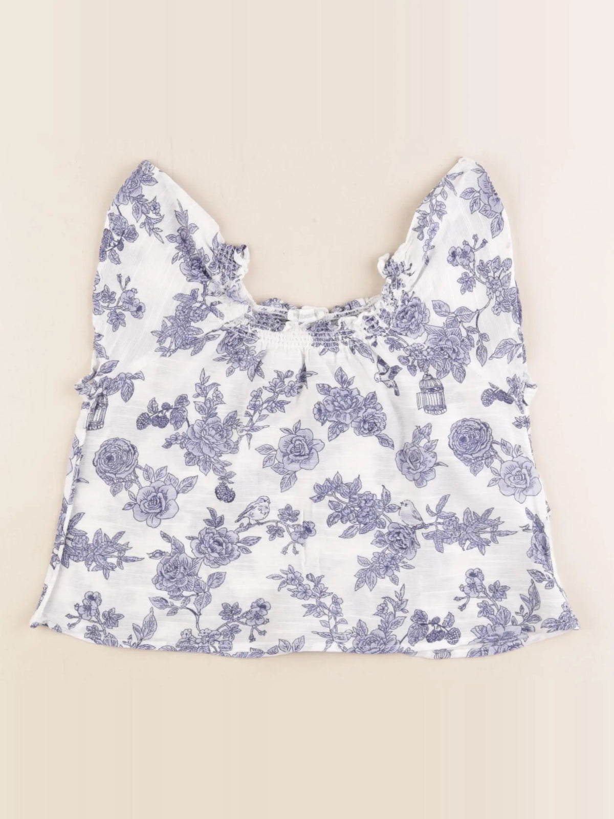 Vertbaudet - blouse blanc, bleu - 2 ans