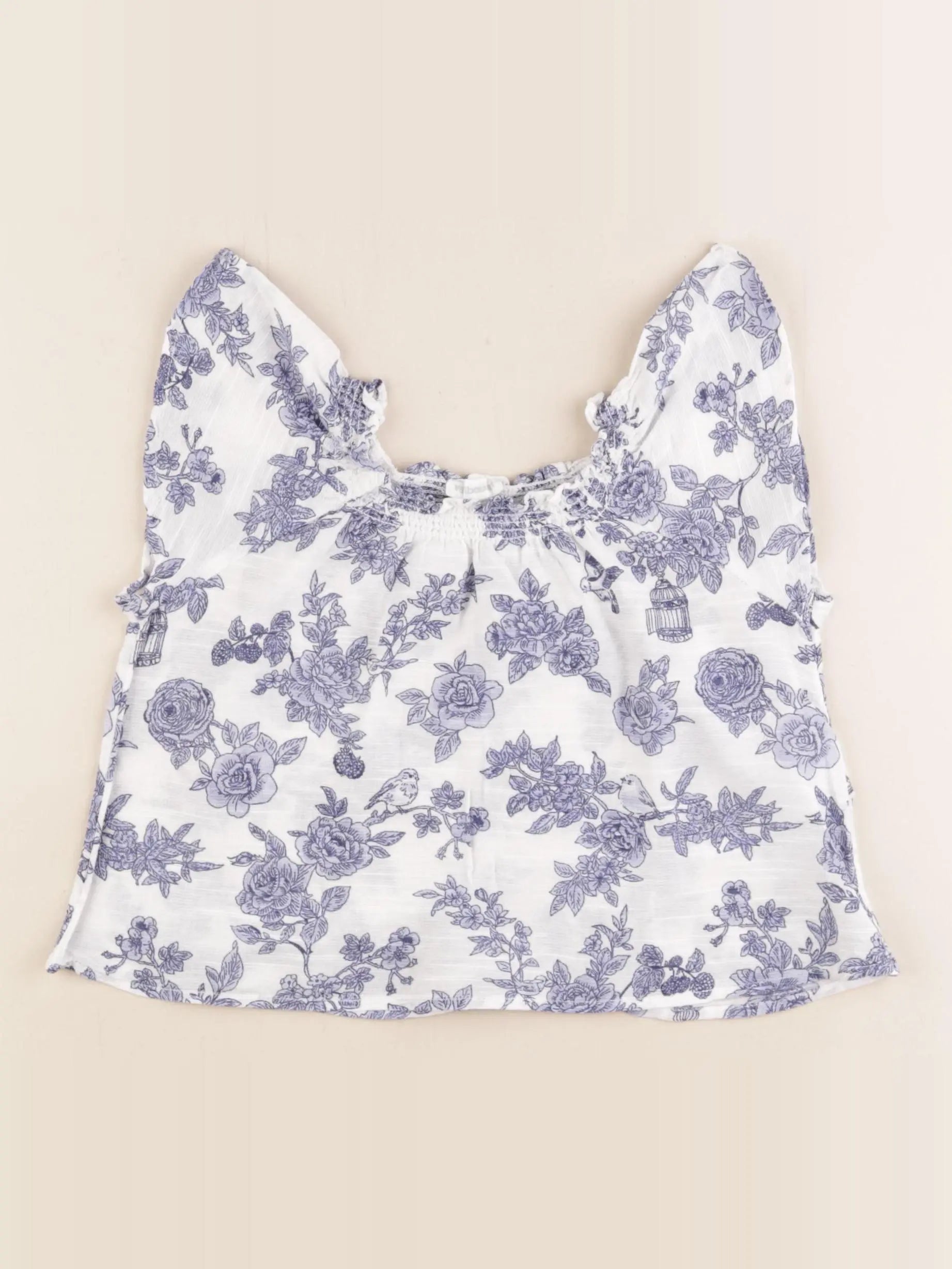 Vertbaudet - blouse blanc, bleu - 2 ans