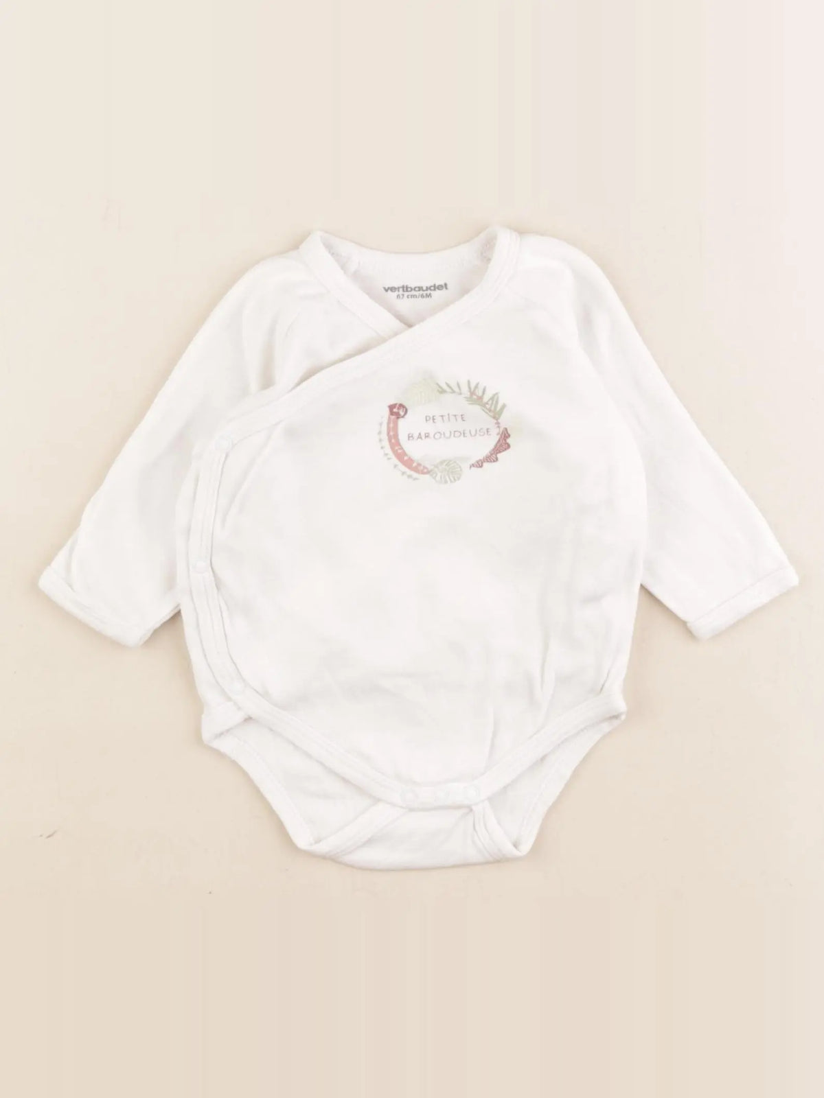 Vertbaudet - body blanc - 6 mois