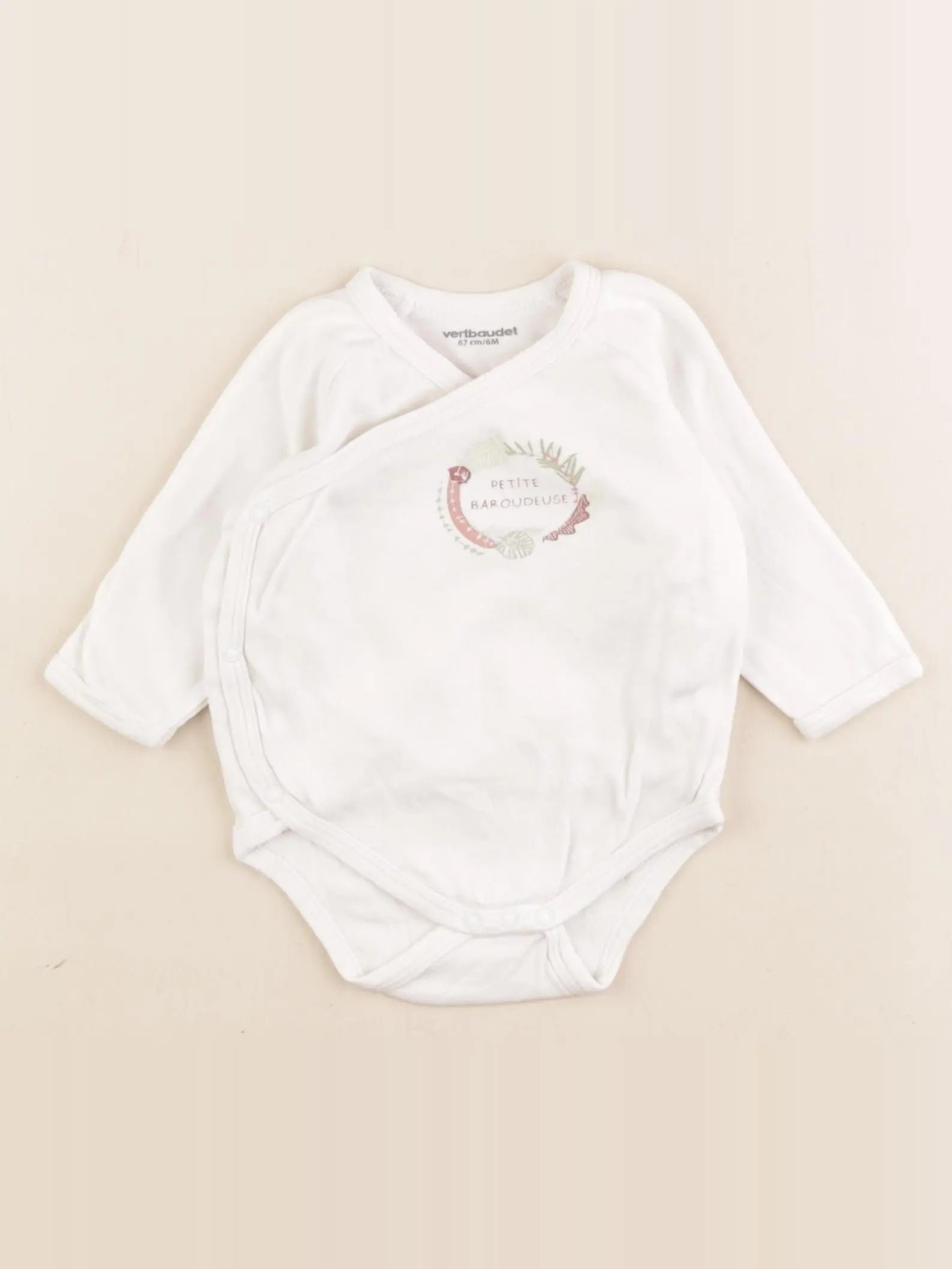 Vertbaudet - body blanc - 6 mois