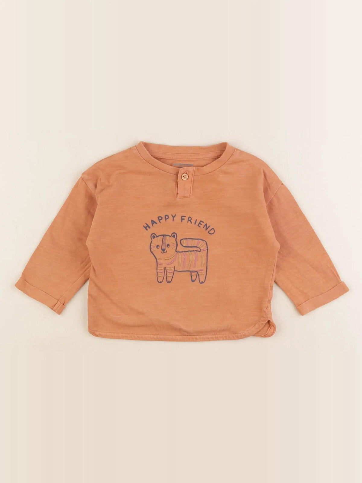 Vertbaudet - tee-shirt orange - 6 mois