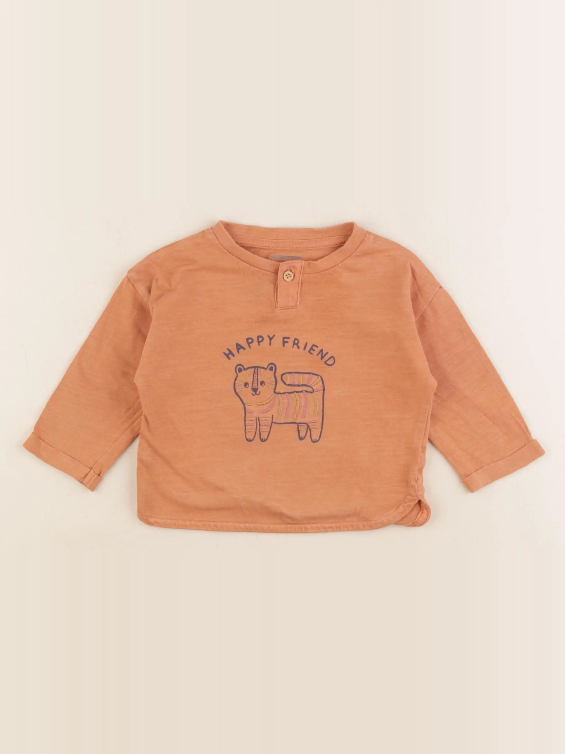 Vertbaudet - tee-shirt orange - 6 mois