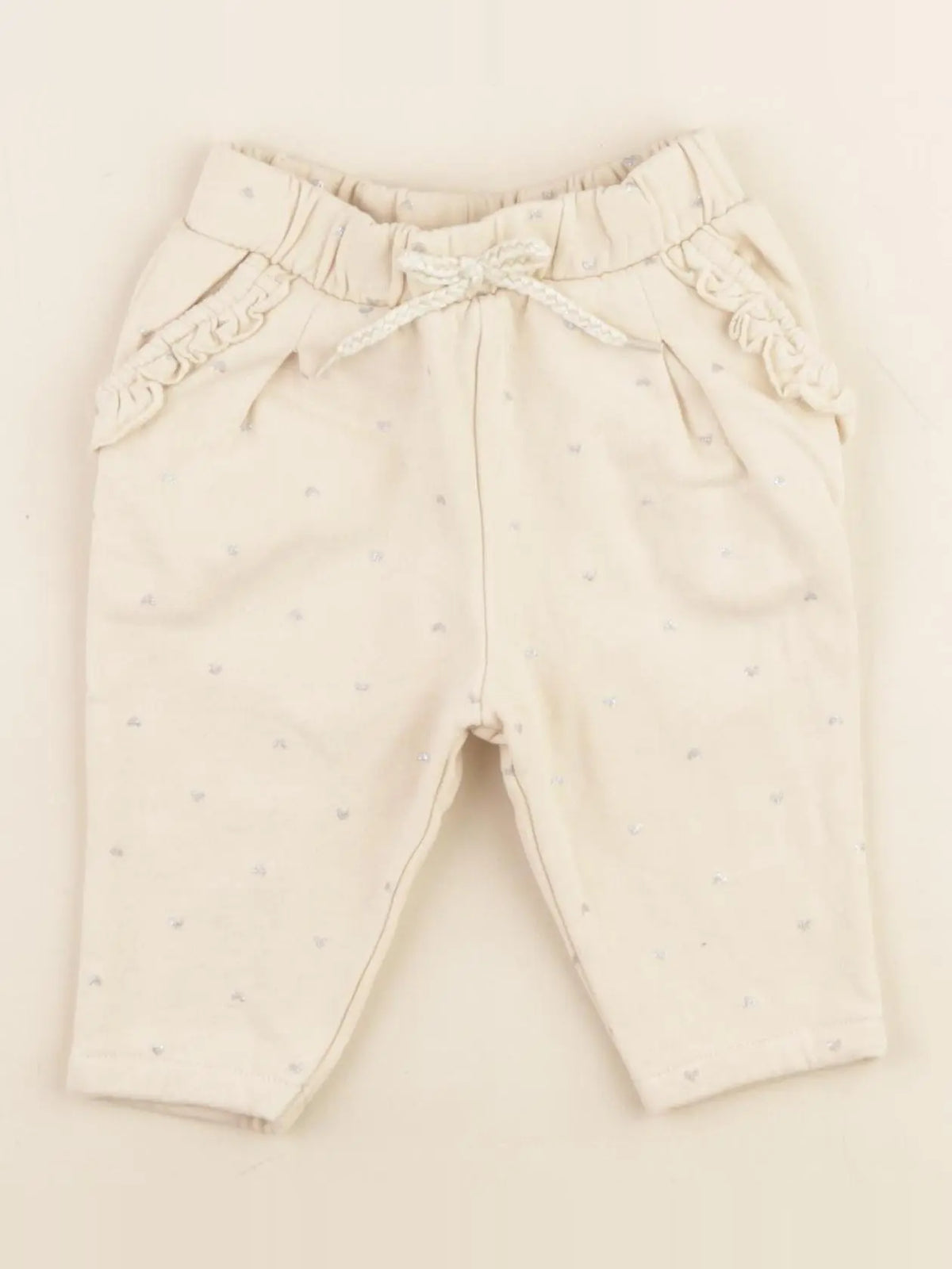 Vertbaudet - pantalon doublé beige - 6 mois