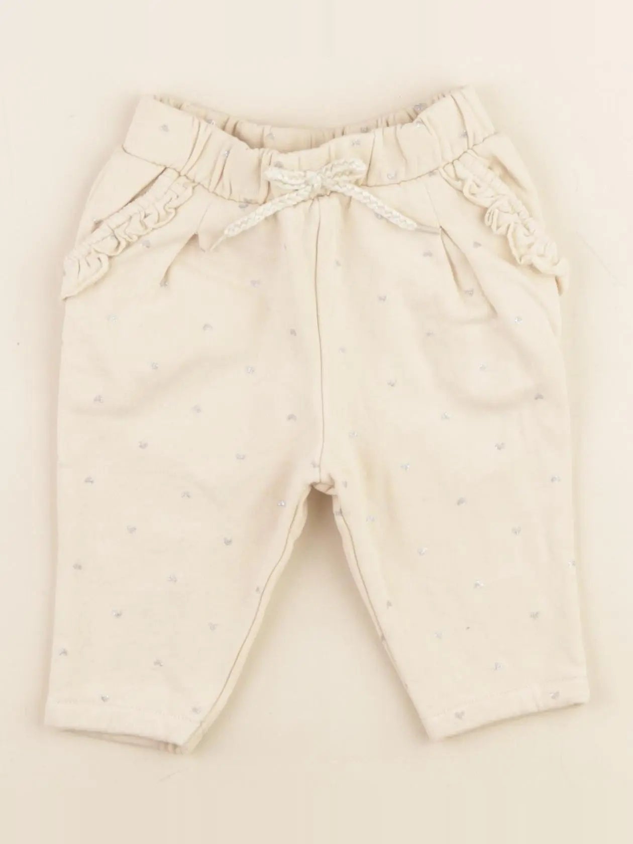Vertbaudet - pantalon doublé beige - 6 mois