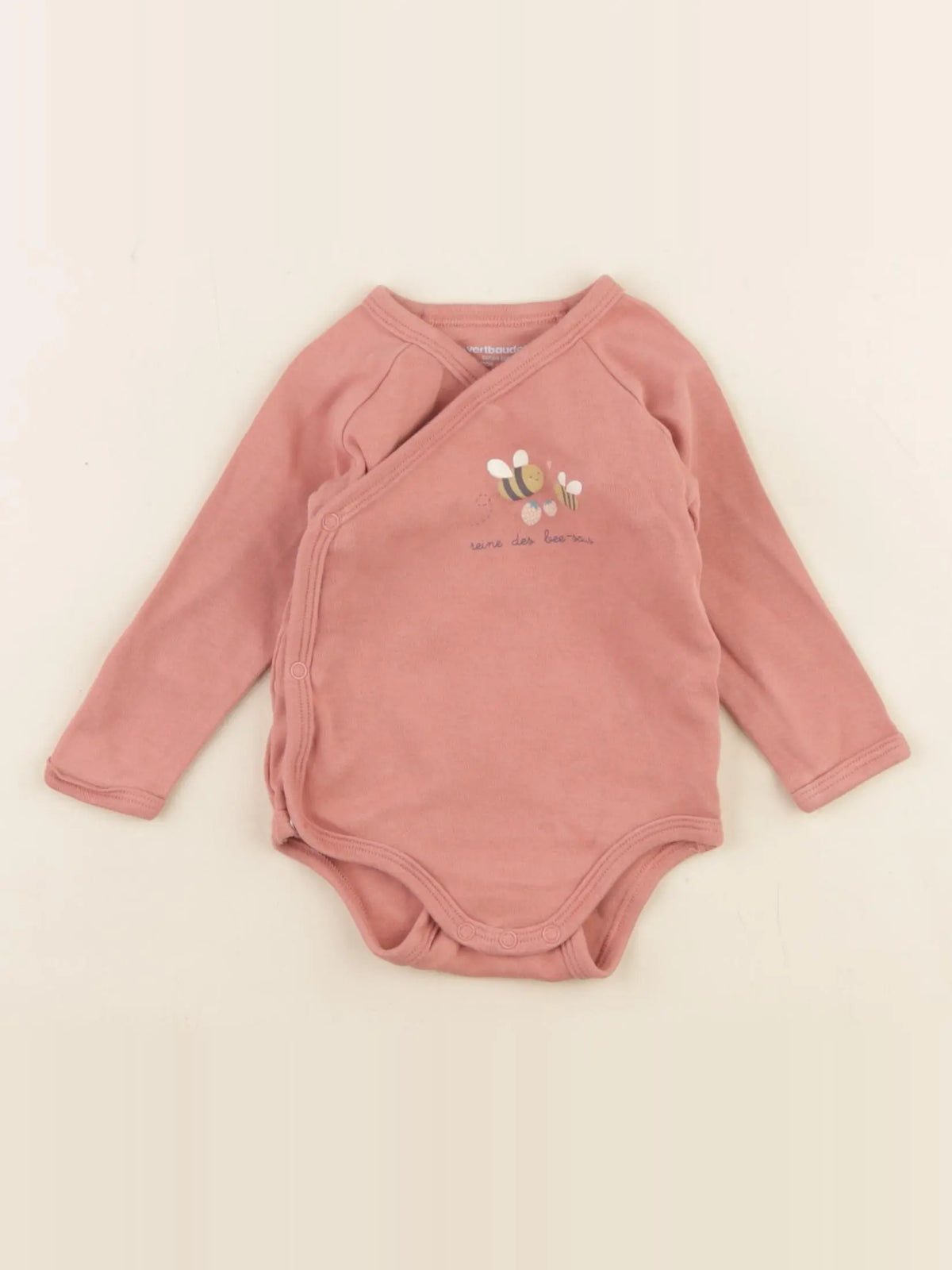 Vertbaudet - body rose - 9 mois