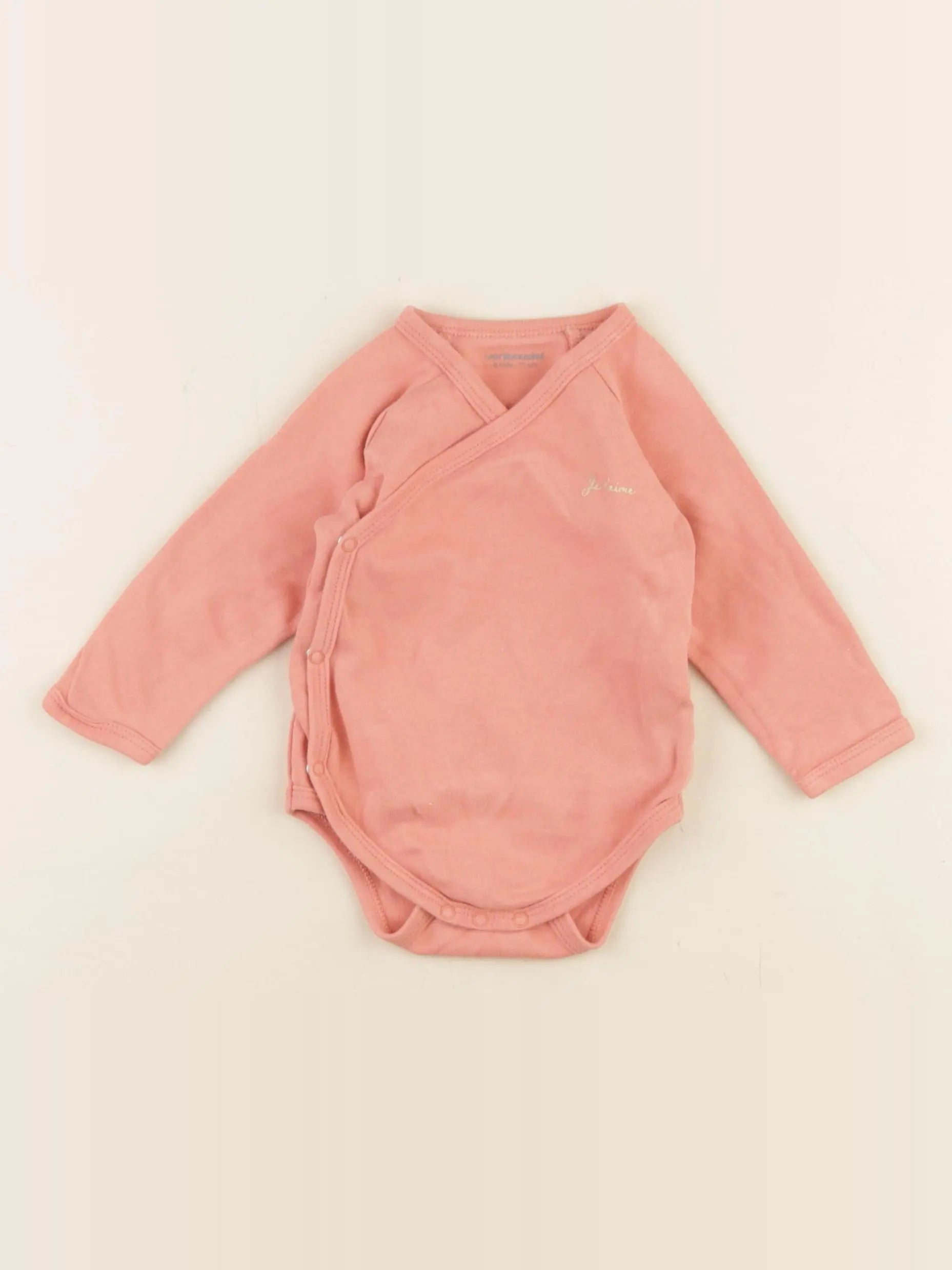 Vertbaudet - body orange - 9 mois