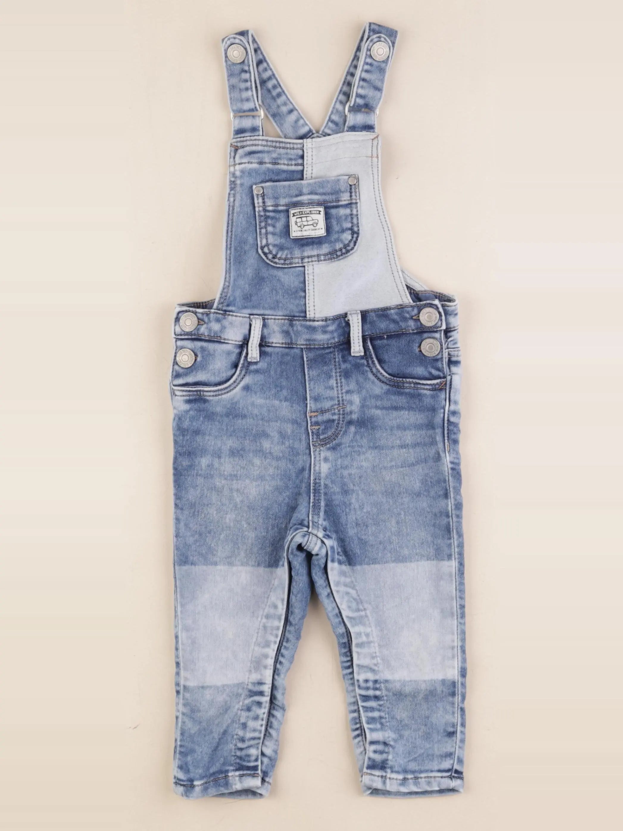 H&M - salopette bleu - 9/12 mois