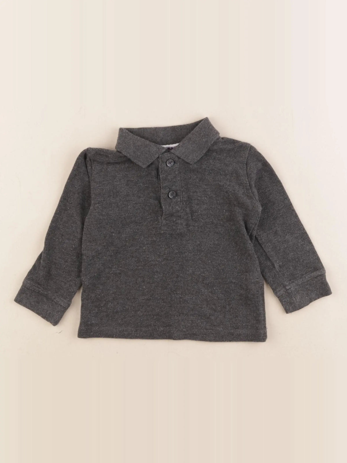 Zara - polo gris - 6/9 mois