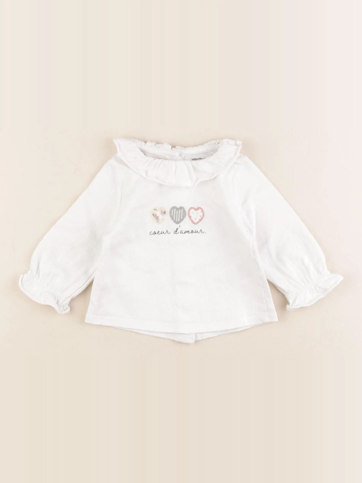 Vertbaudet - blouse blanc - 6 mois