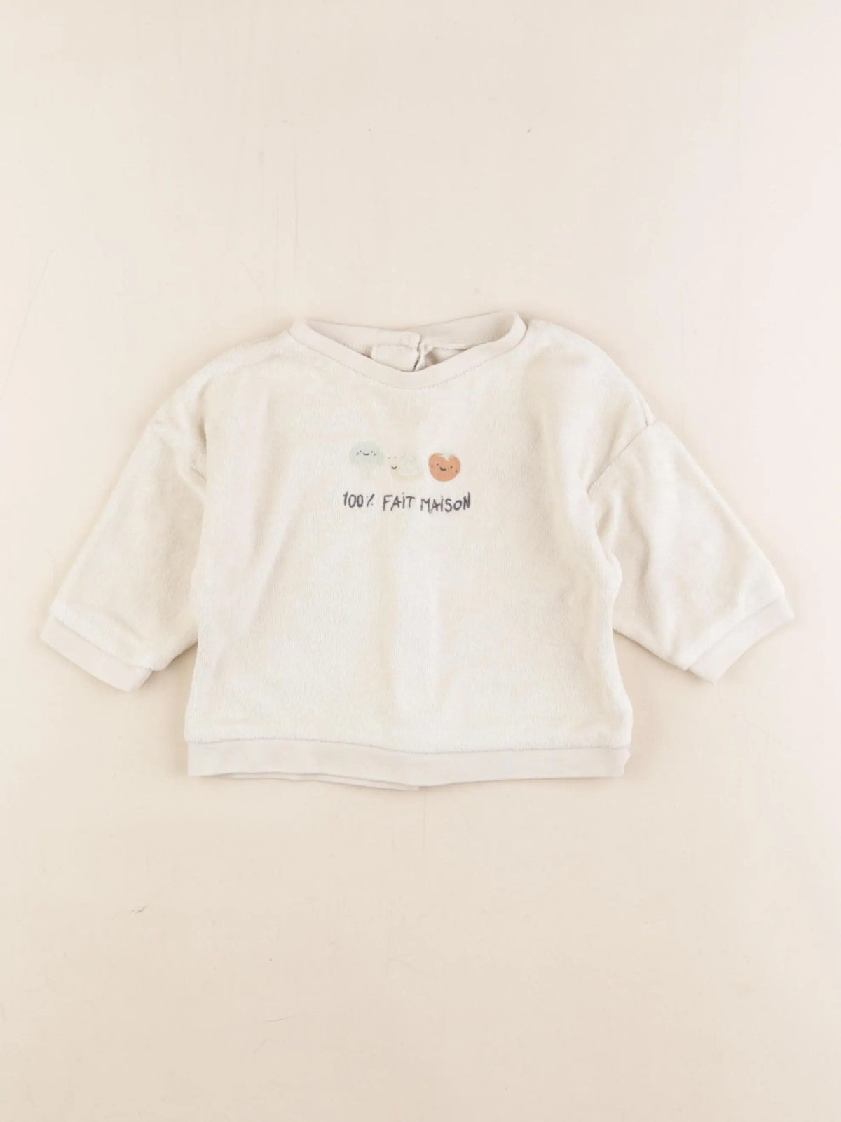 Vertbaudet - pull beige - 6 mois