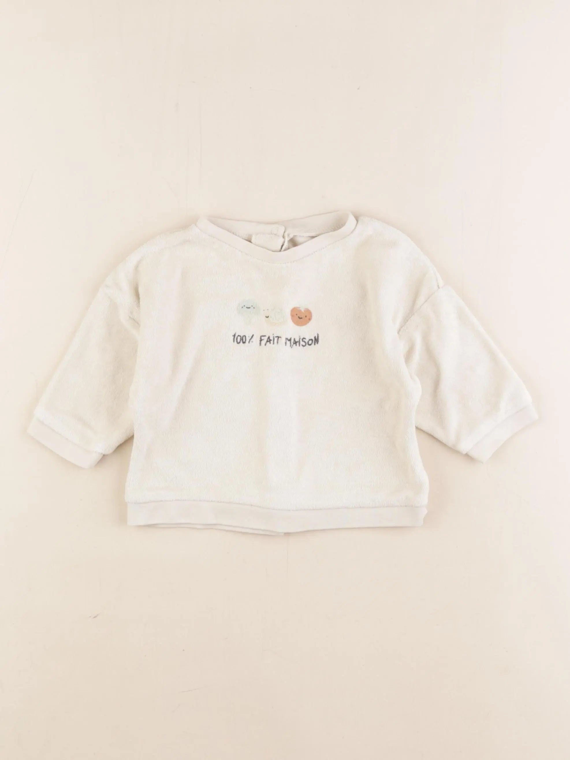 Vertbaudet - pull beige - 6 mois