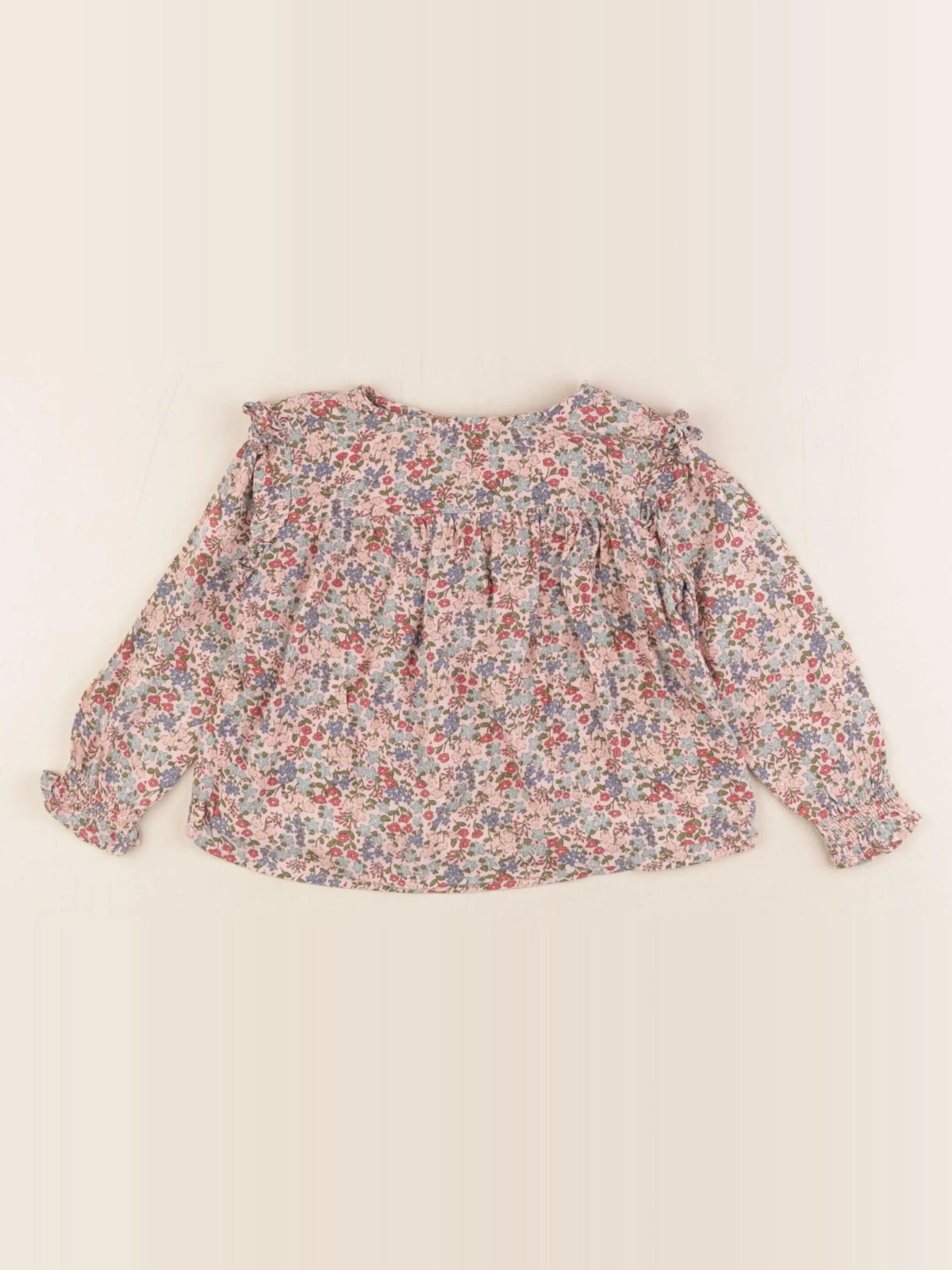 Vertbaudet - blouse multicolore, rose - 2 ans