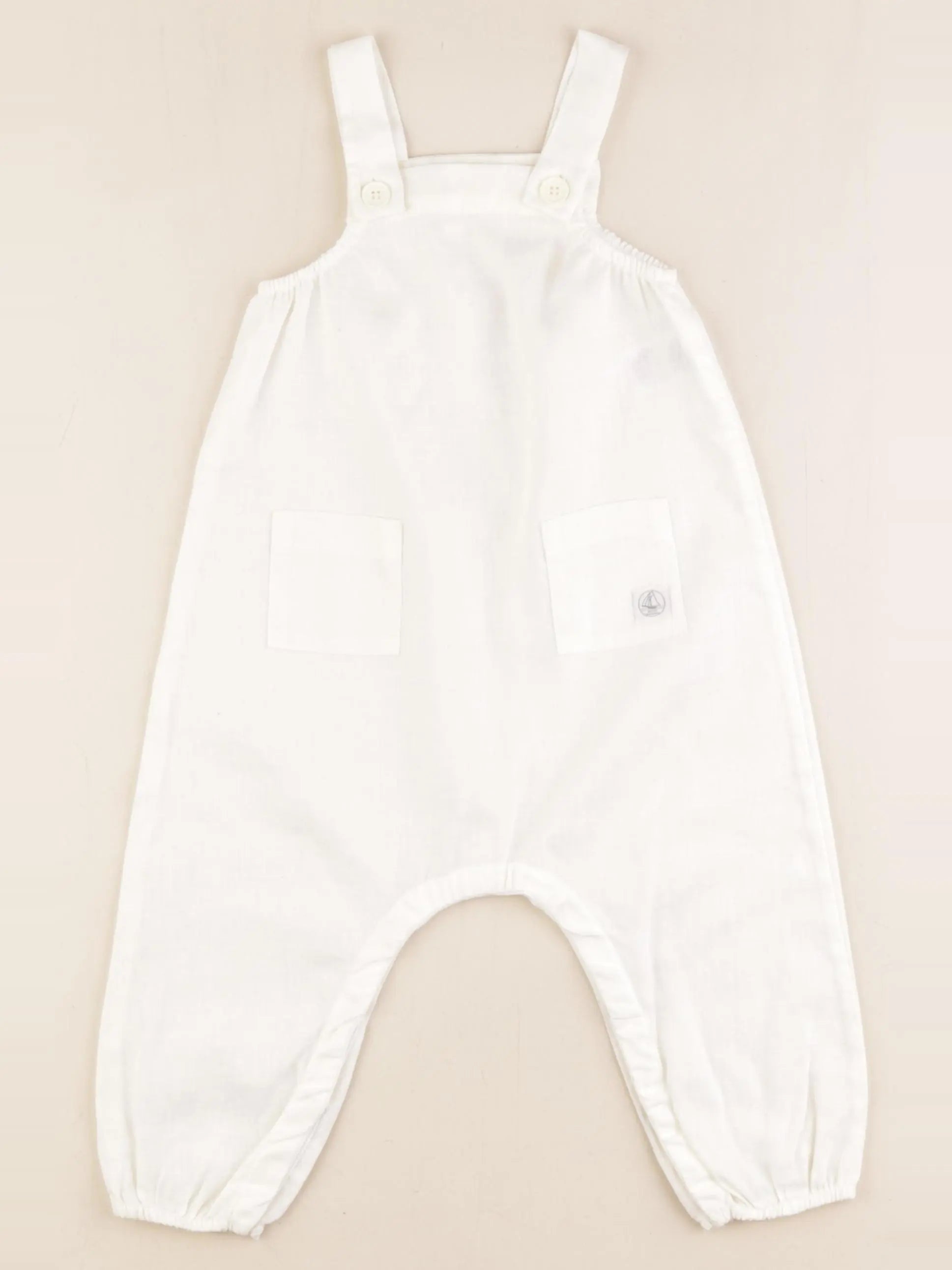 Petit Bateau - salopette beige - 18 mois