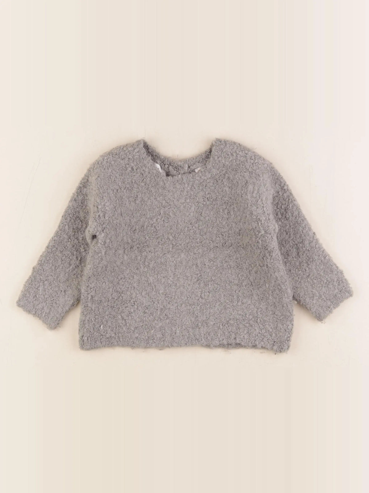 Zara - pull gris - 6/9 mois