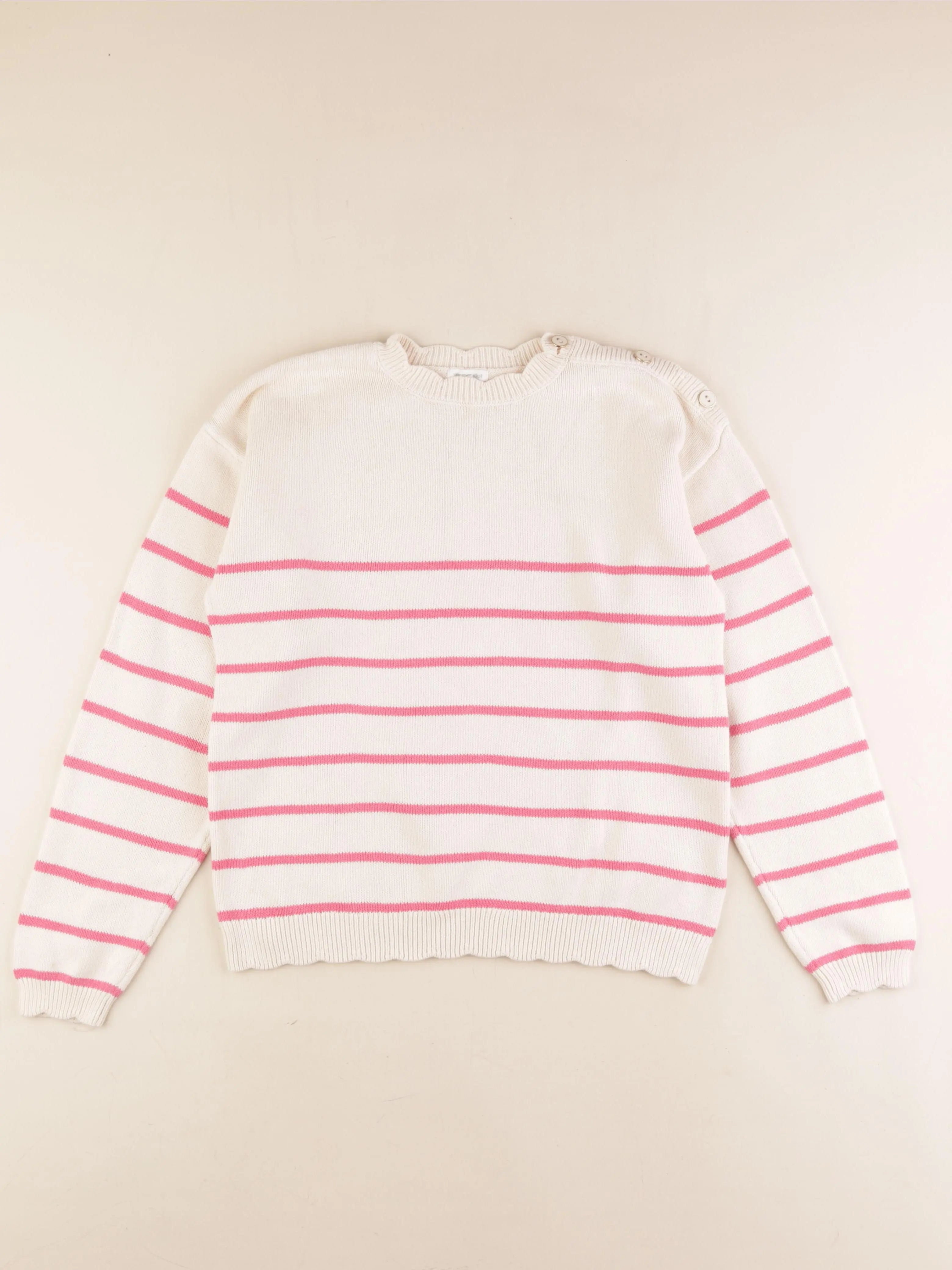 Vertbaudet - pull beige - 14 ans