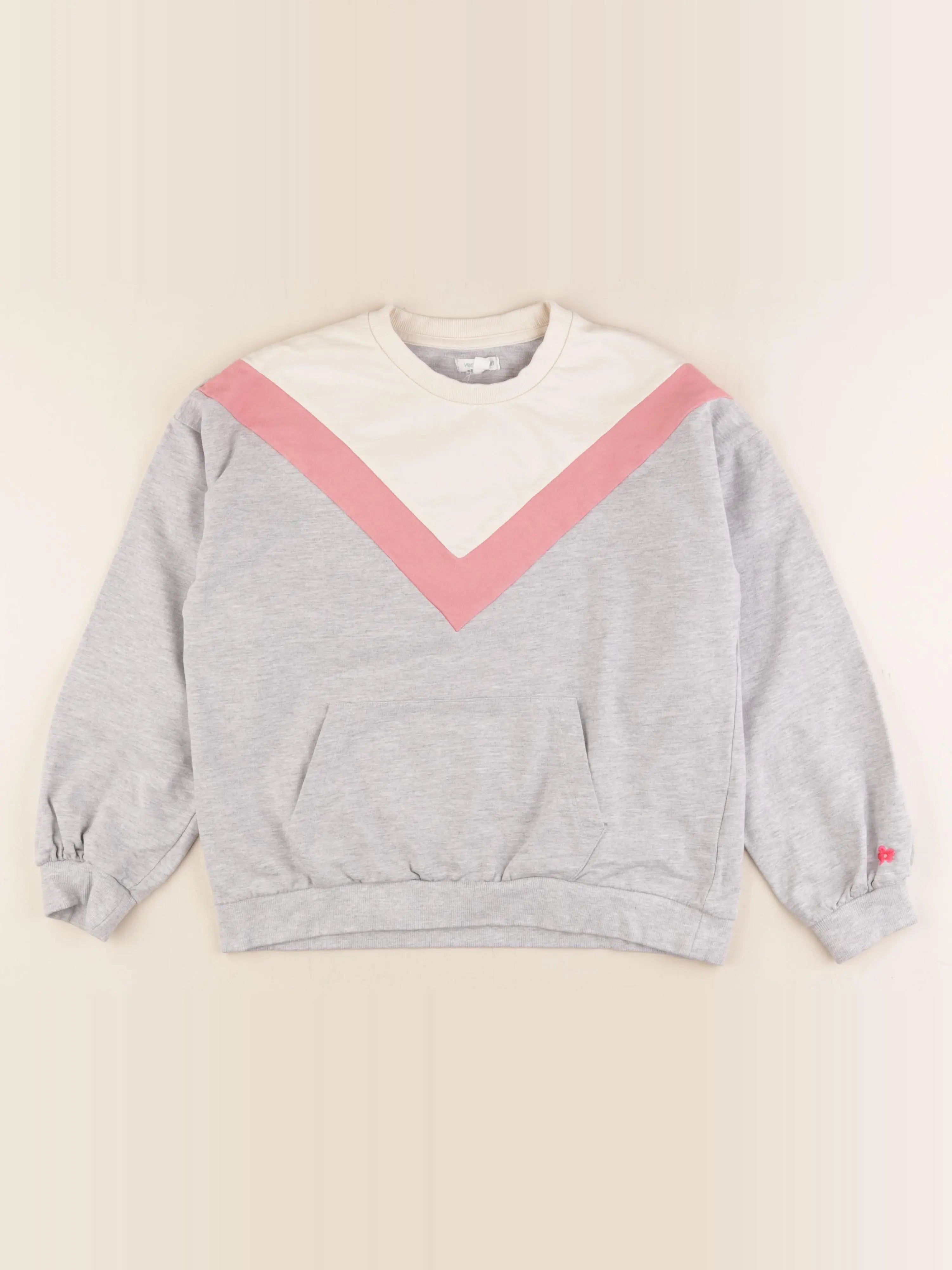 Vertbaudet - sweat gris - 14 ans