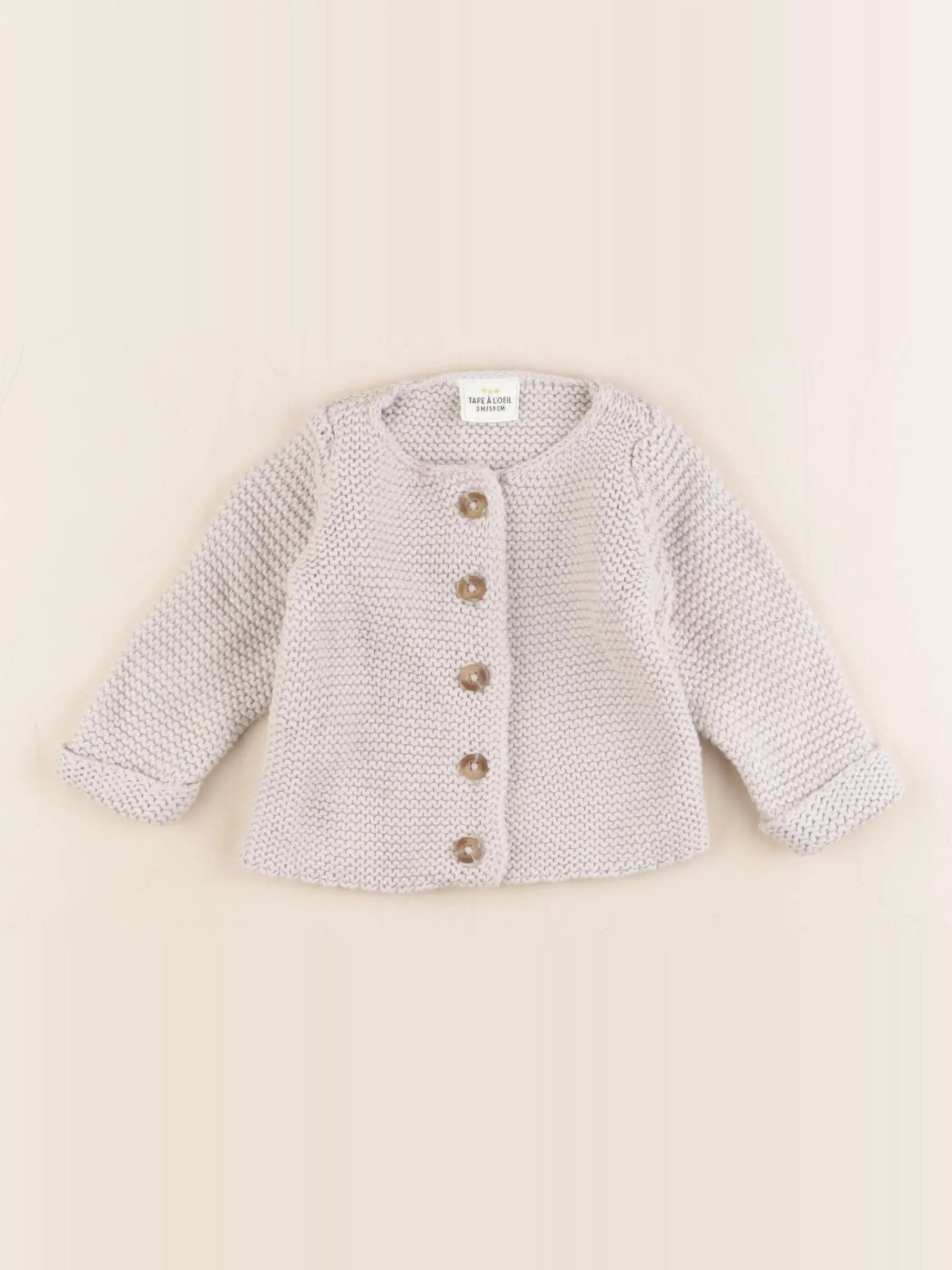 Tape à l'oeil - gilet gris - 3 mois