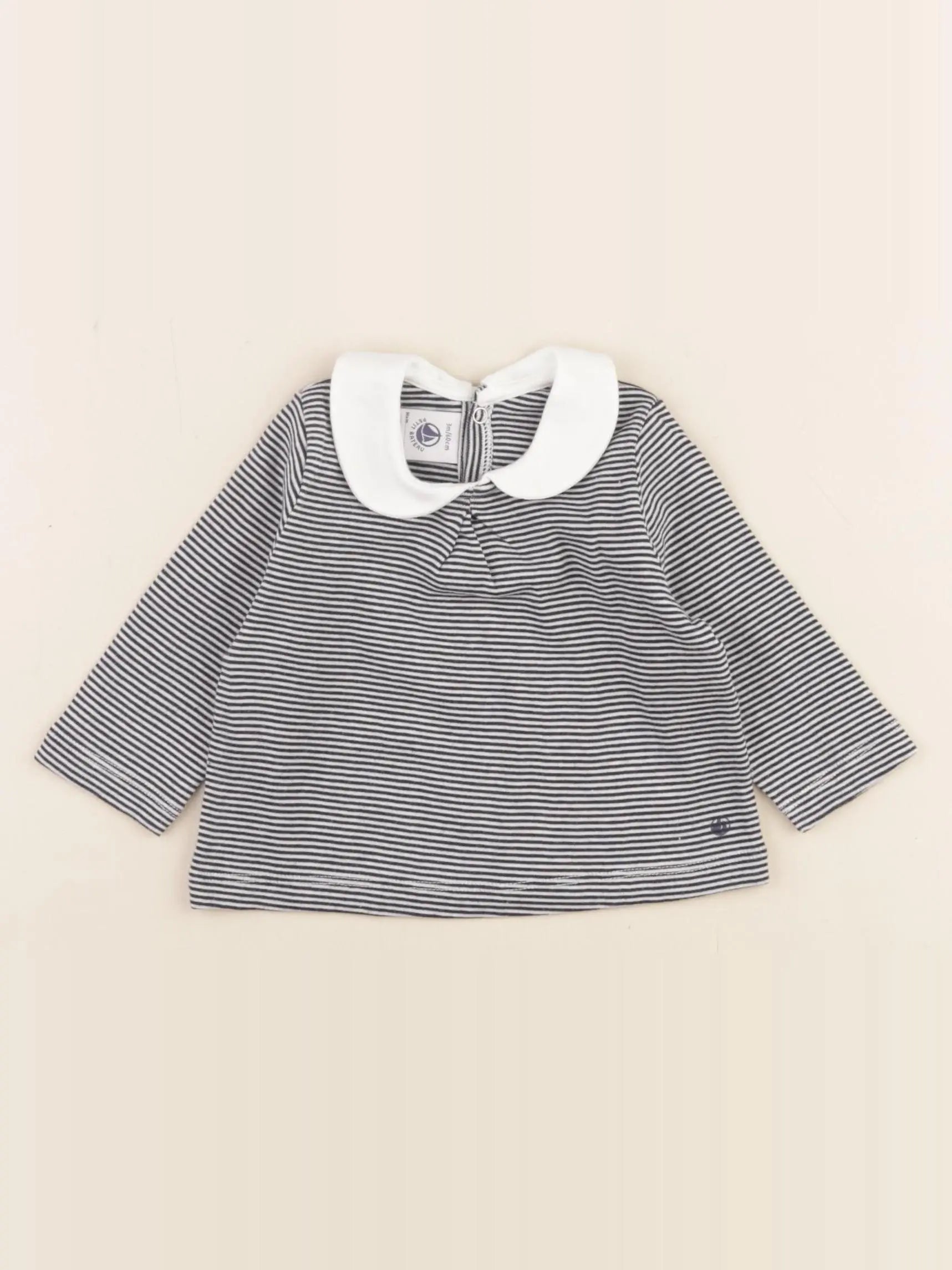 Petit Bateau - tee-shirt bleu - 3 mois