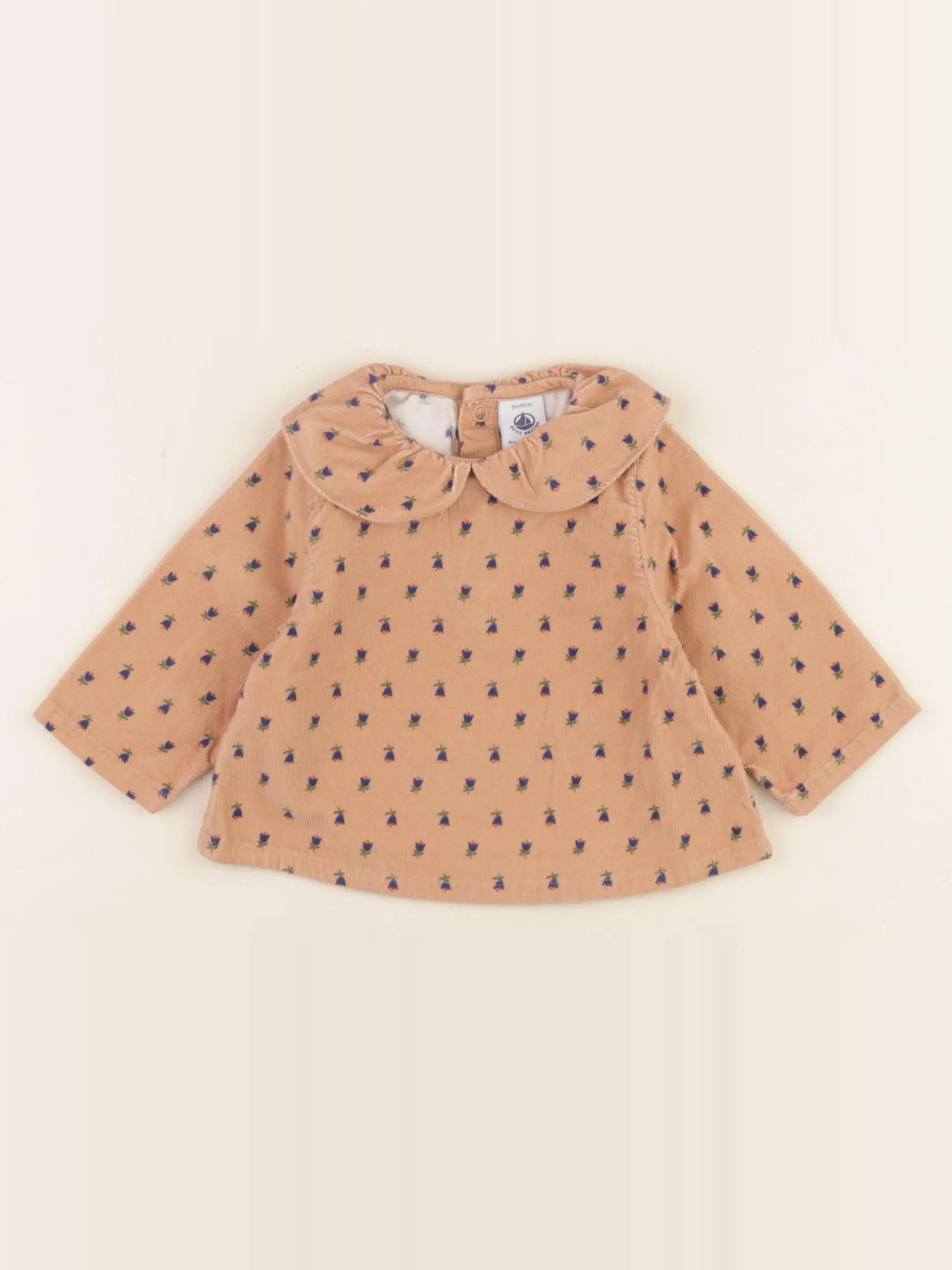 Petit Bateau - blouse marron - 3 mois
