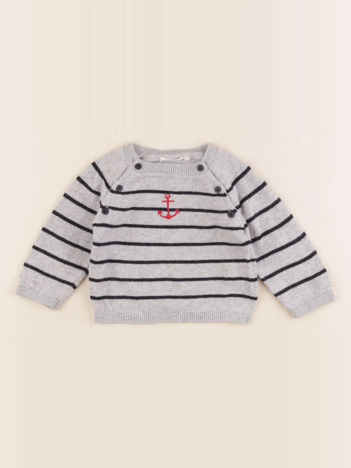 Boutchou - pull gris - 3 mois