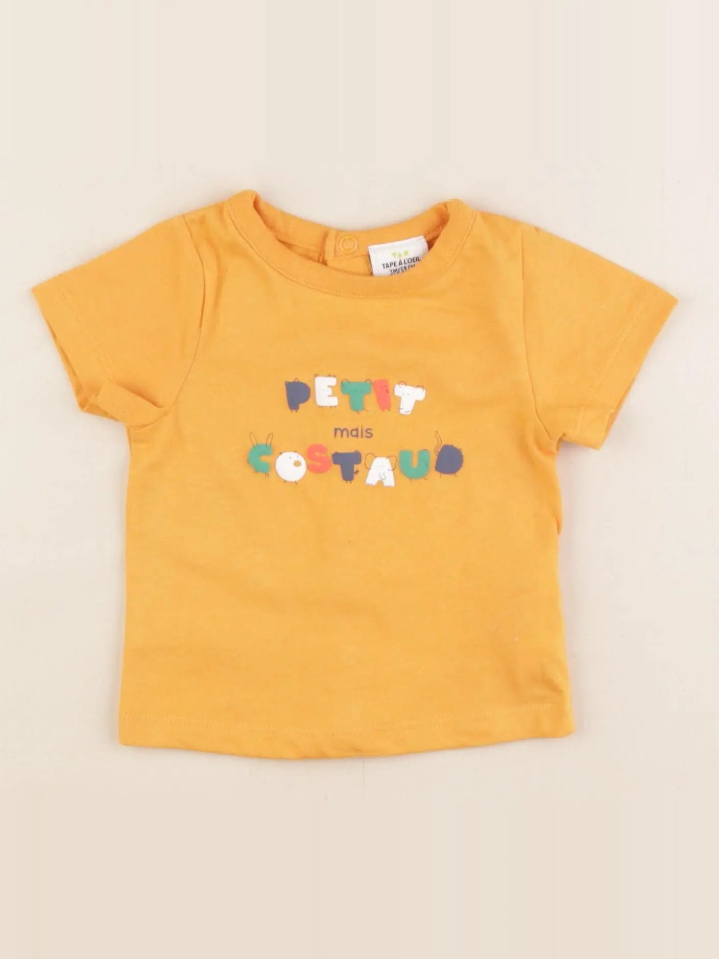 Tape à l'oeil - tee-shirt jaune - 3 mois