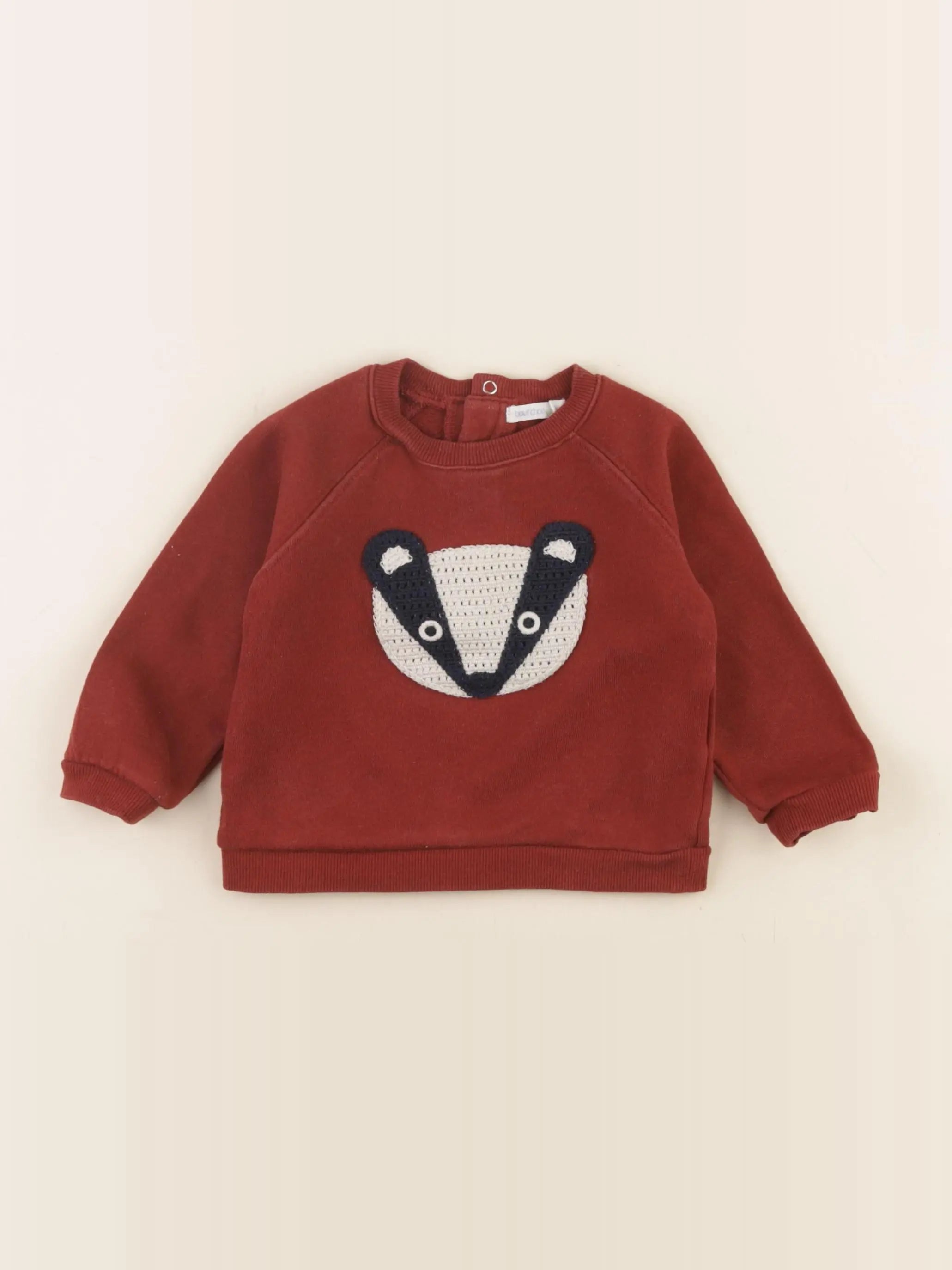 Boutchou - sweat rouge - 9 mois