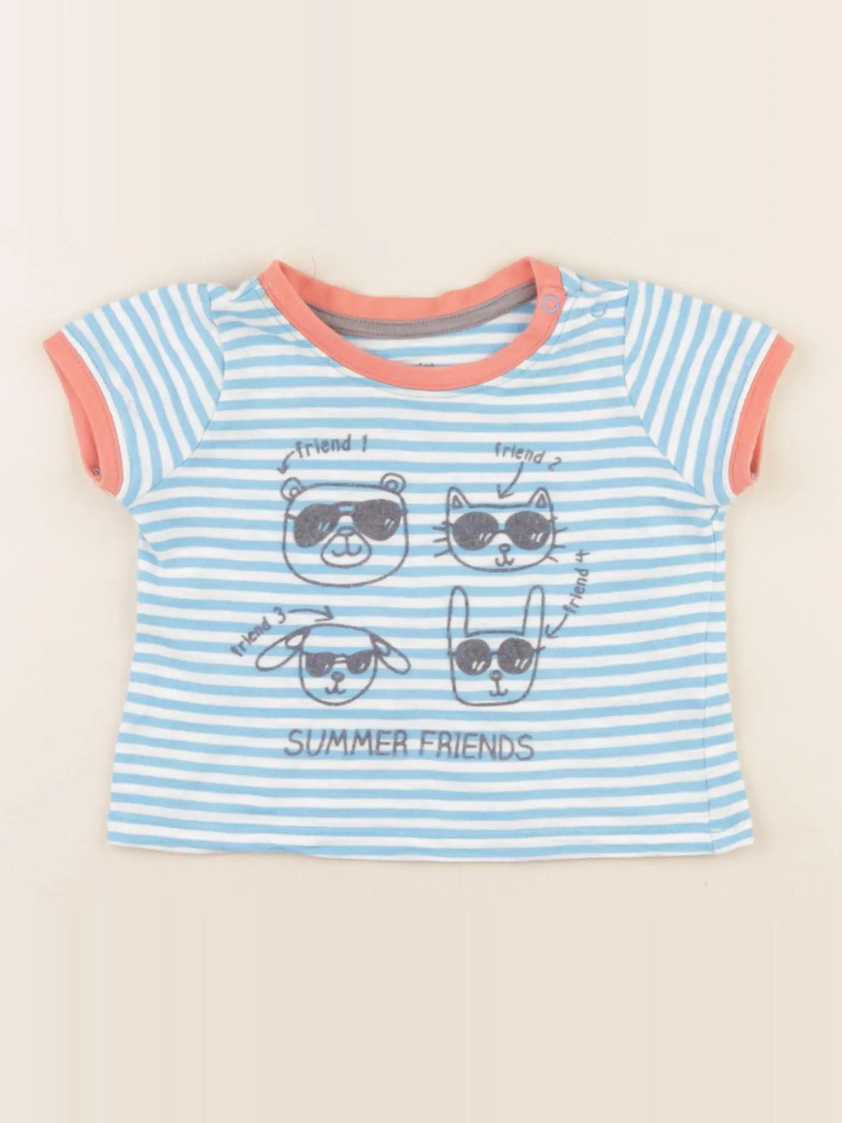 Vertbaudet - tee-shirt bleu - 9 mois