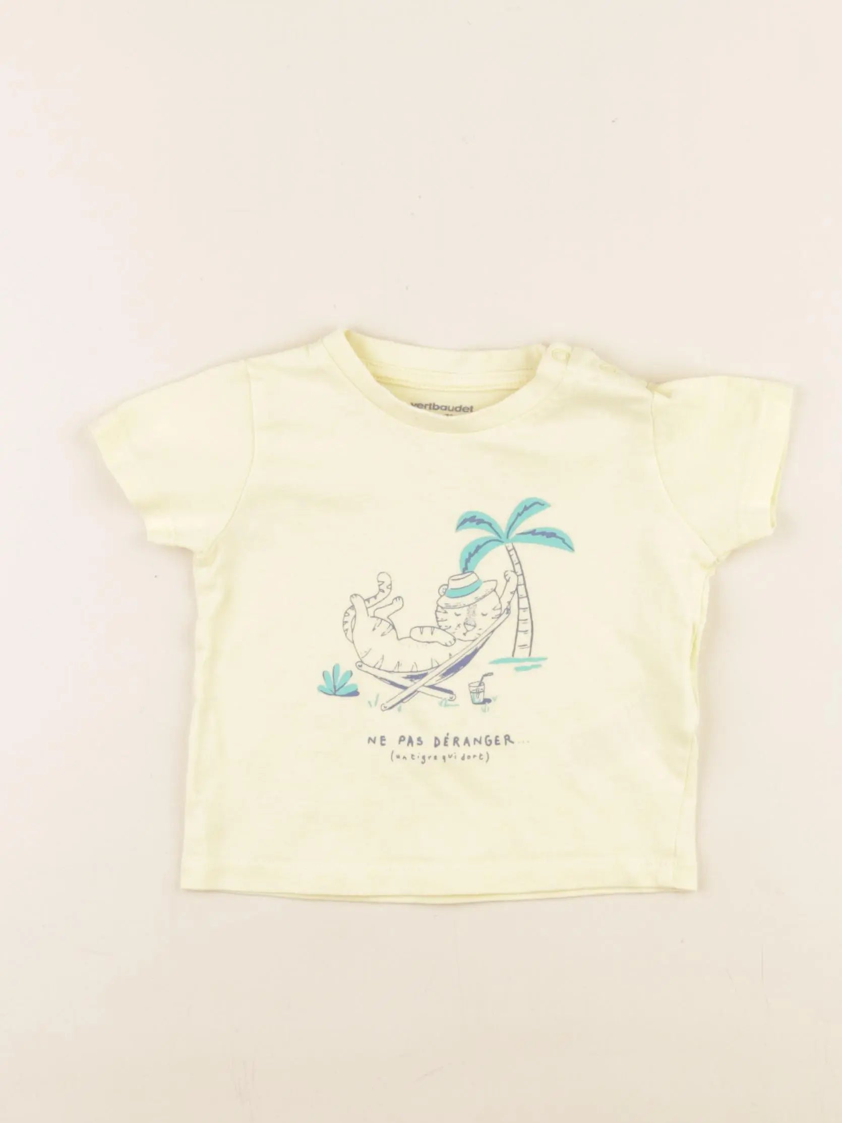 Vertbaudet - tee-shirt jaune - 9 mois