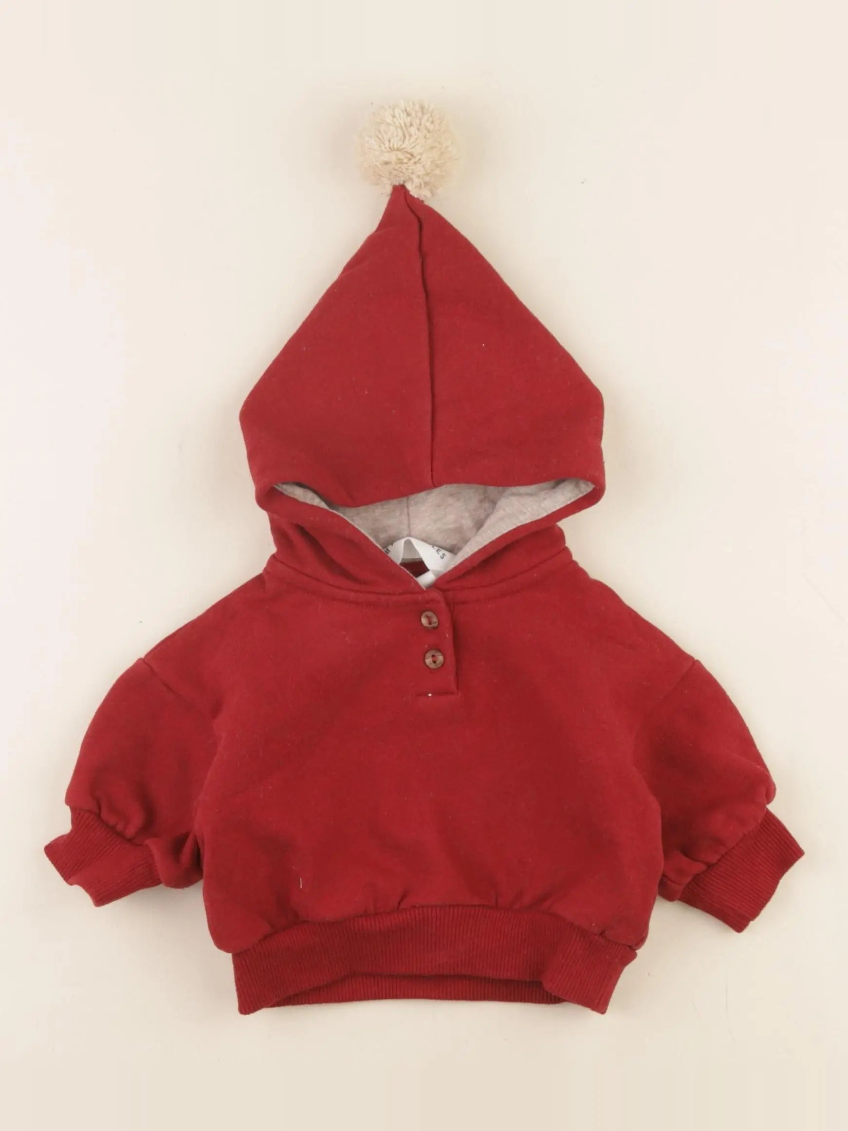 H&M - sweat rouge - 0/1 mois