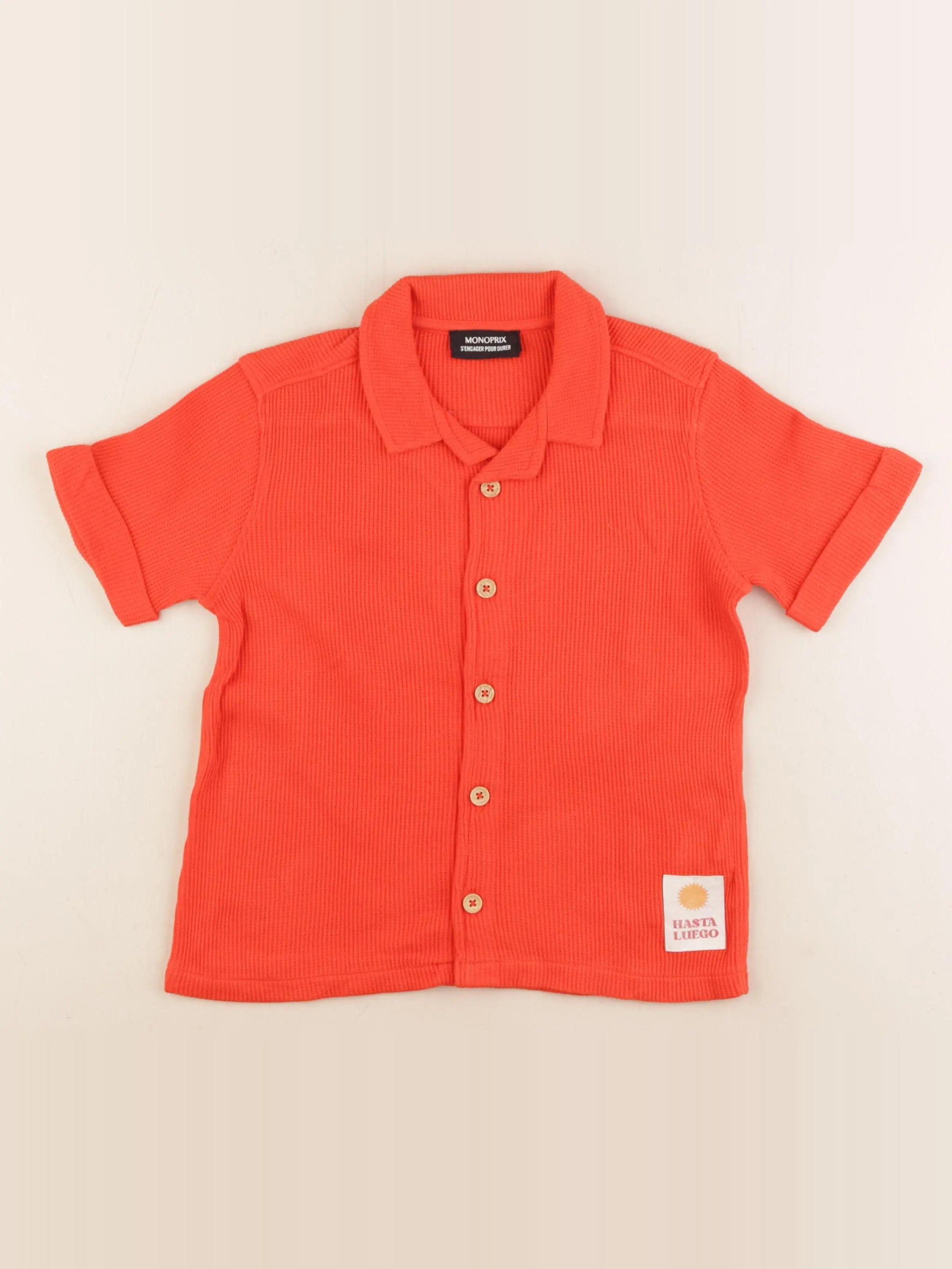 Monoprix - chemise orange - 5 ans
