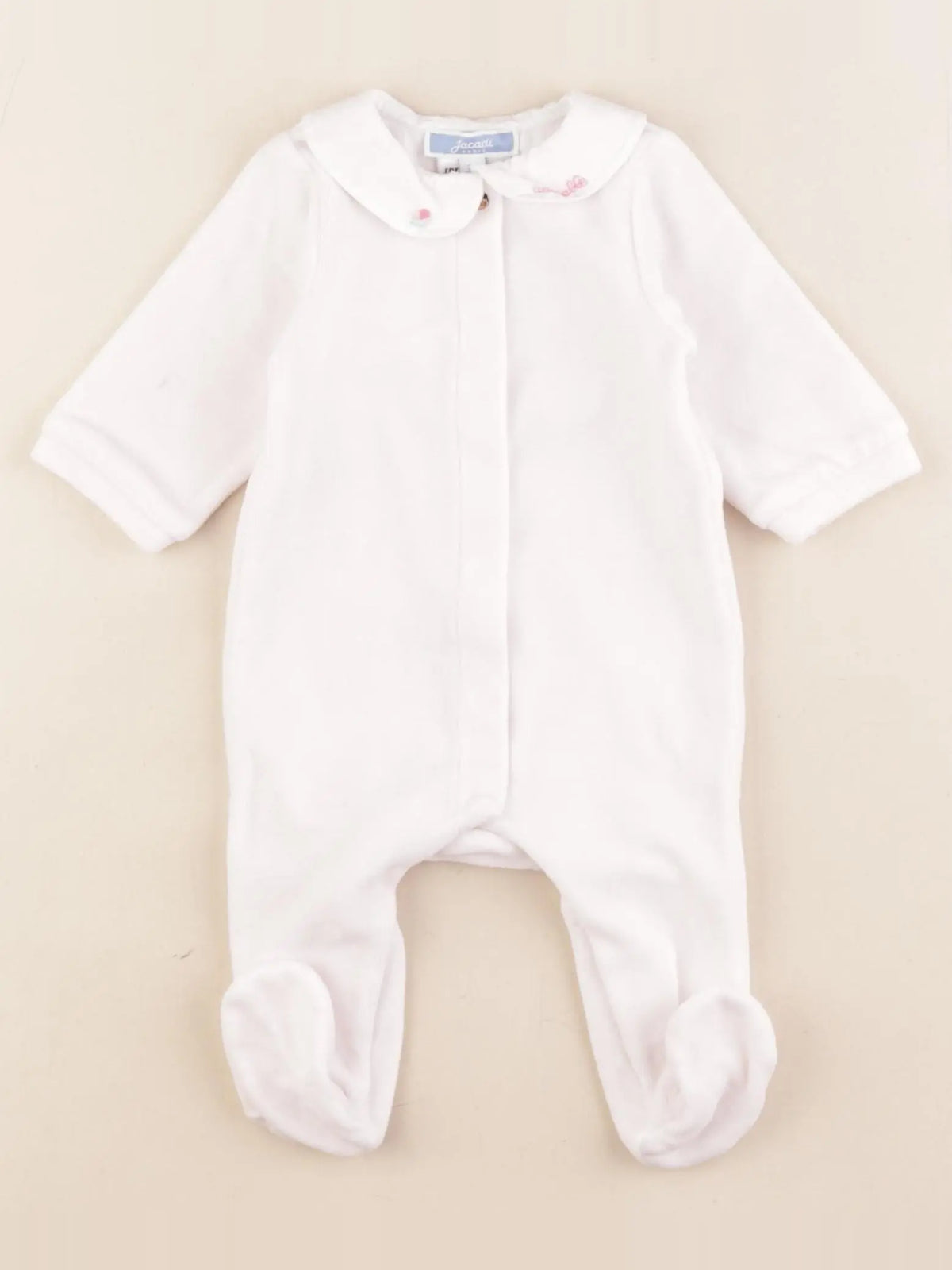 Jacadi - pyjama velours rose - 3 mois
