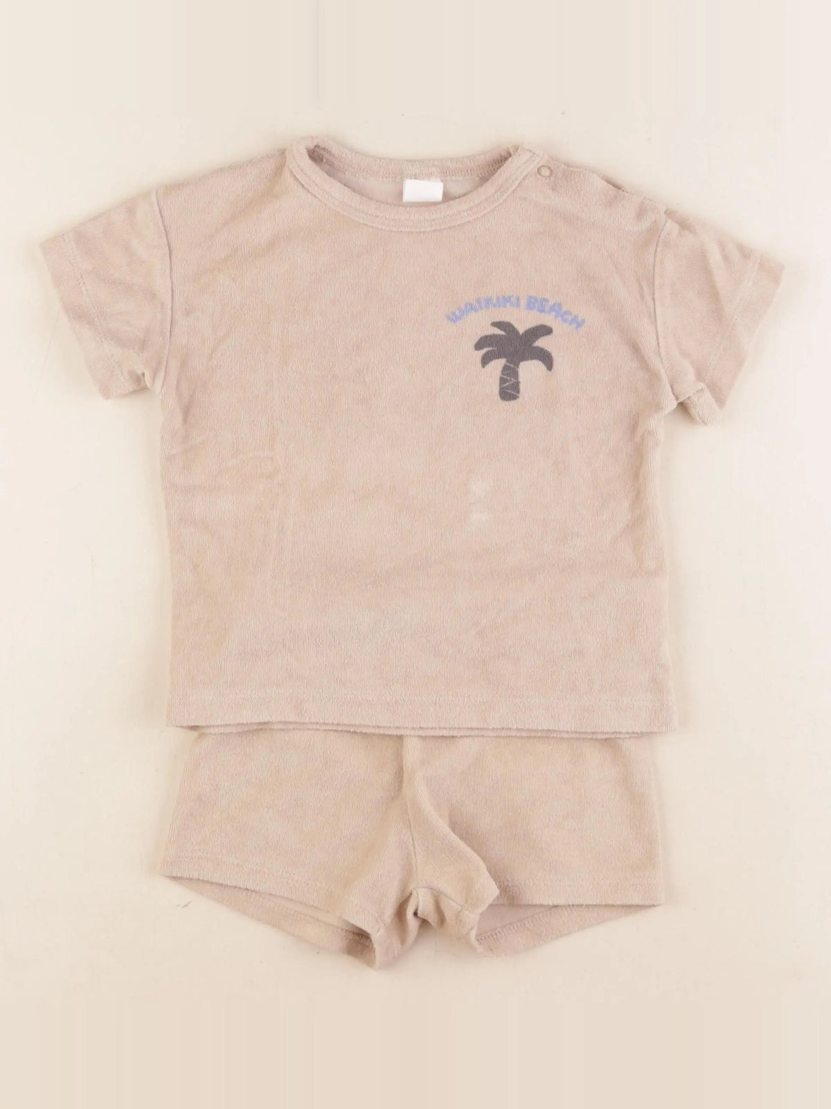 H&M - ensemble beige - 12/18 mois