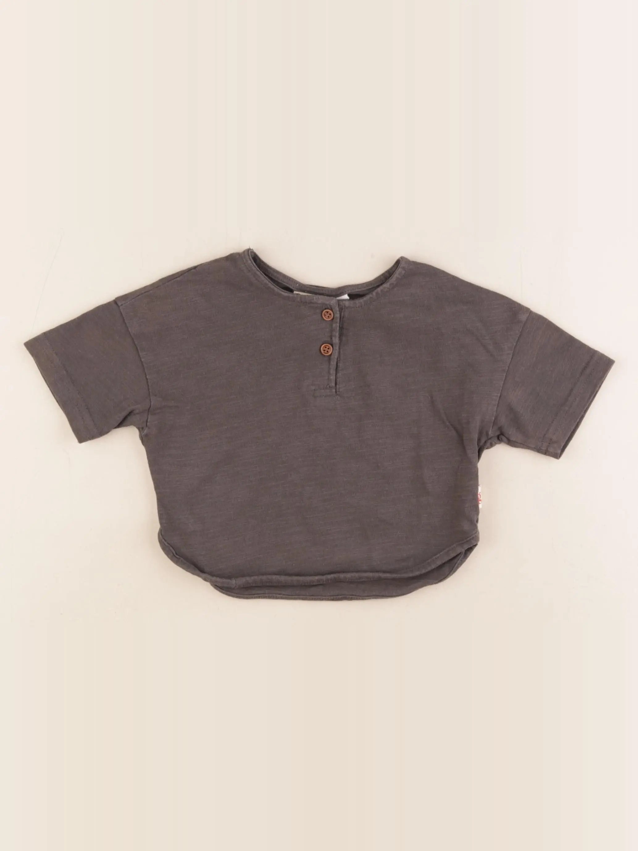 Gamin gamine - tee-shirt gris - 6/12 mois
