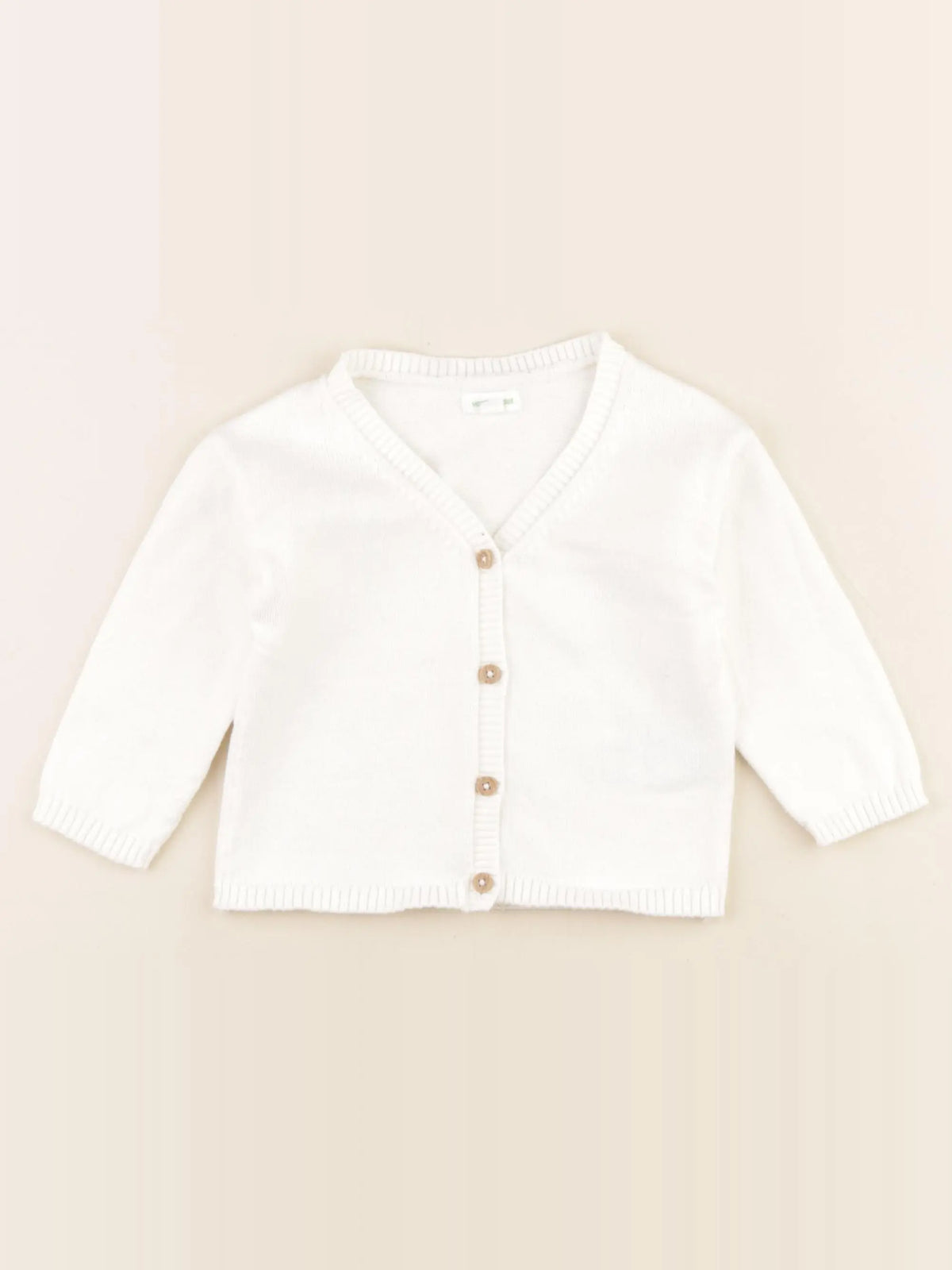 Vertbaudet - gilet blanc - 12 mois