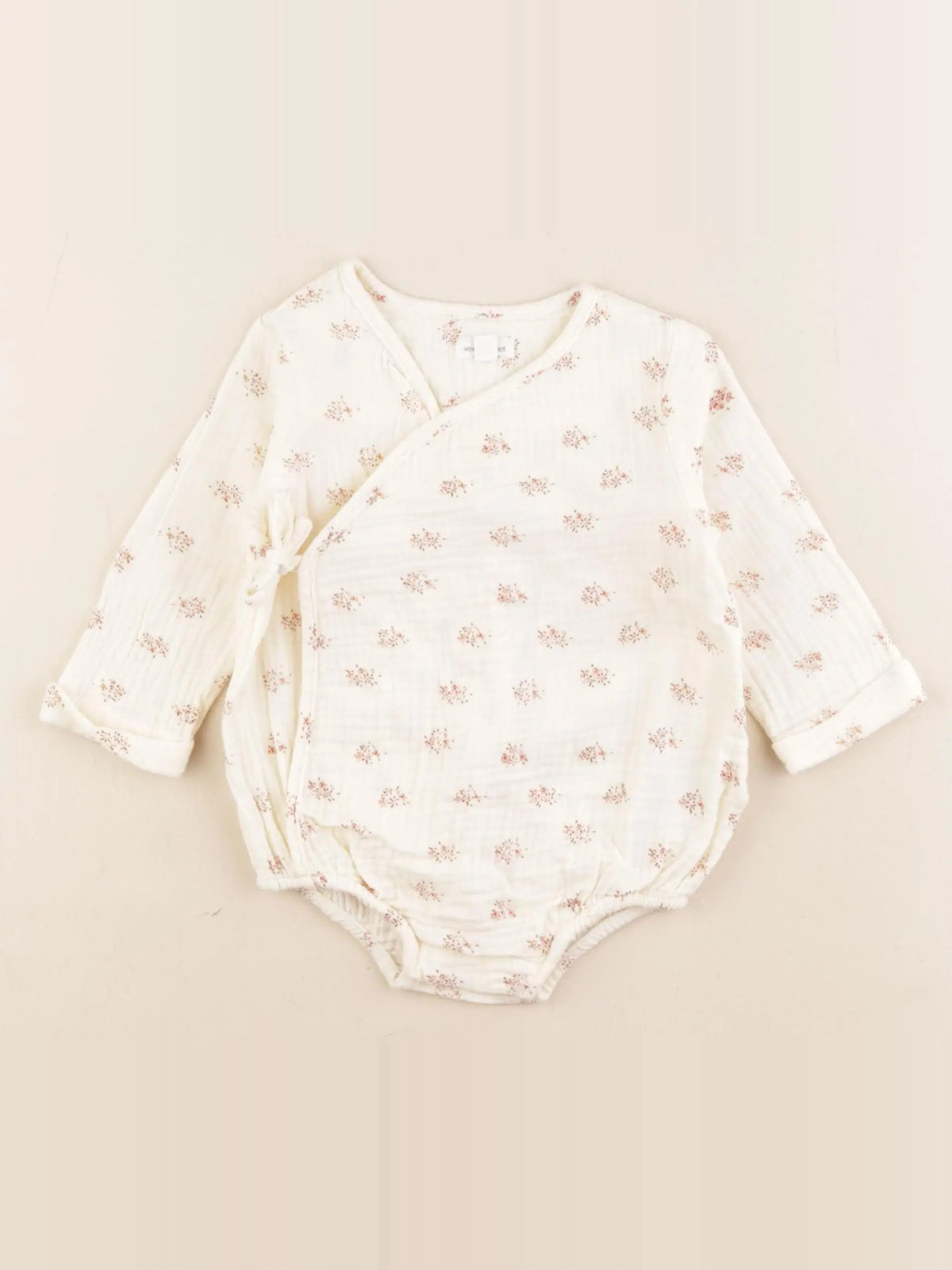 Vertbaudet - combinaison beige - 9 mois