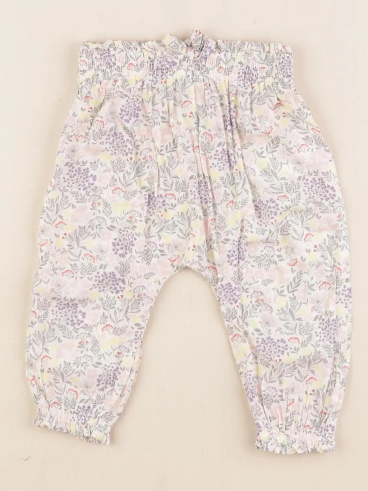 Vertbaudet - sarouel blanc - 6 mois