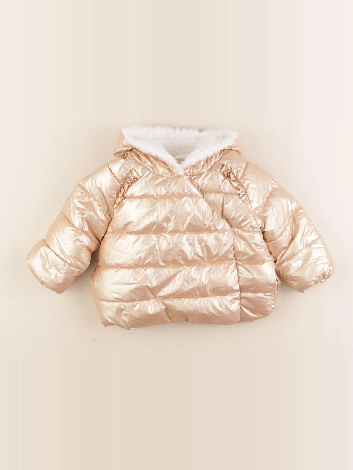 Vertbaudet - doudoune beige - 9 mois