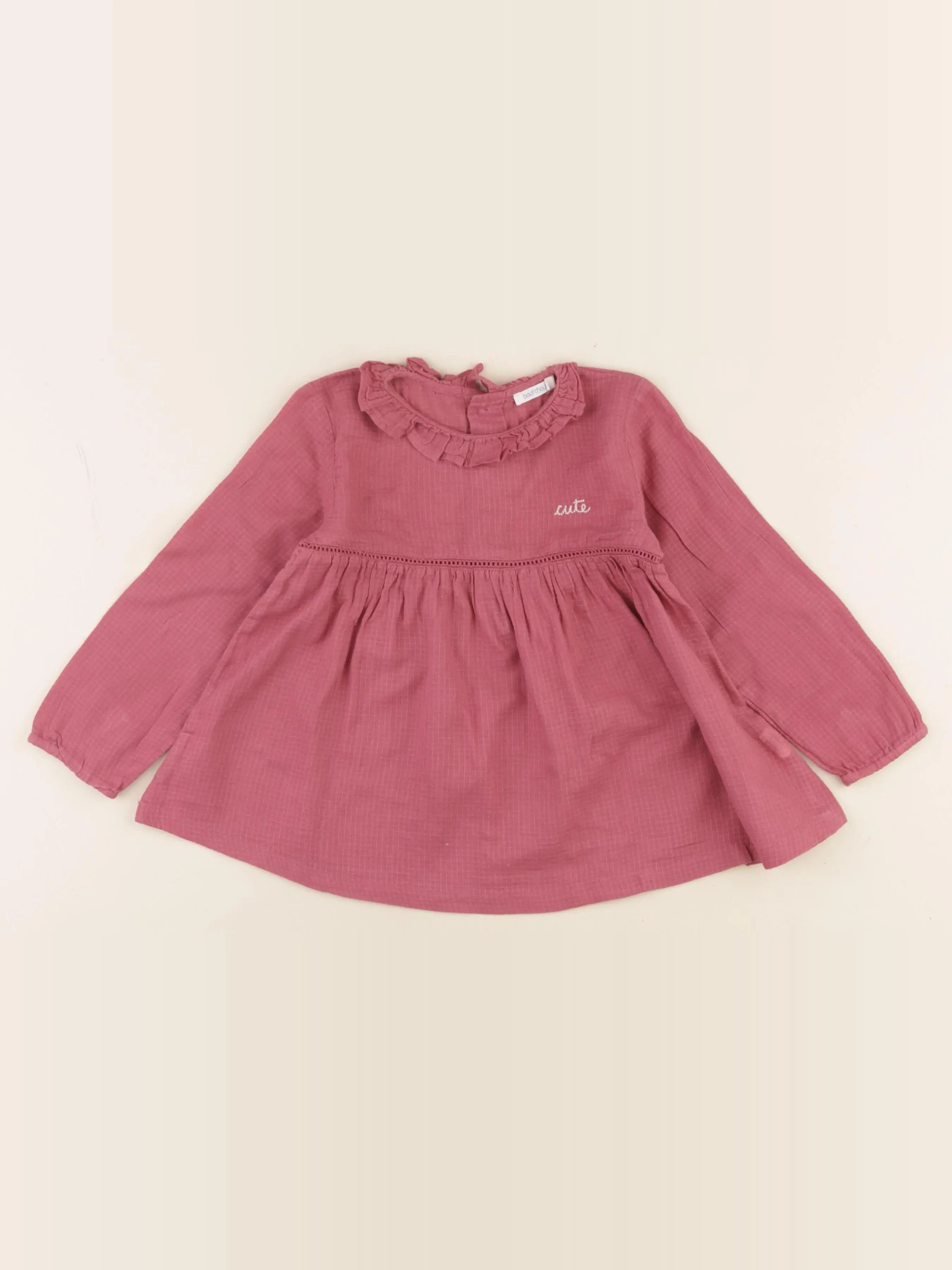 Boutchou - blouse rose - 36 mois