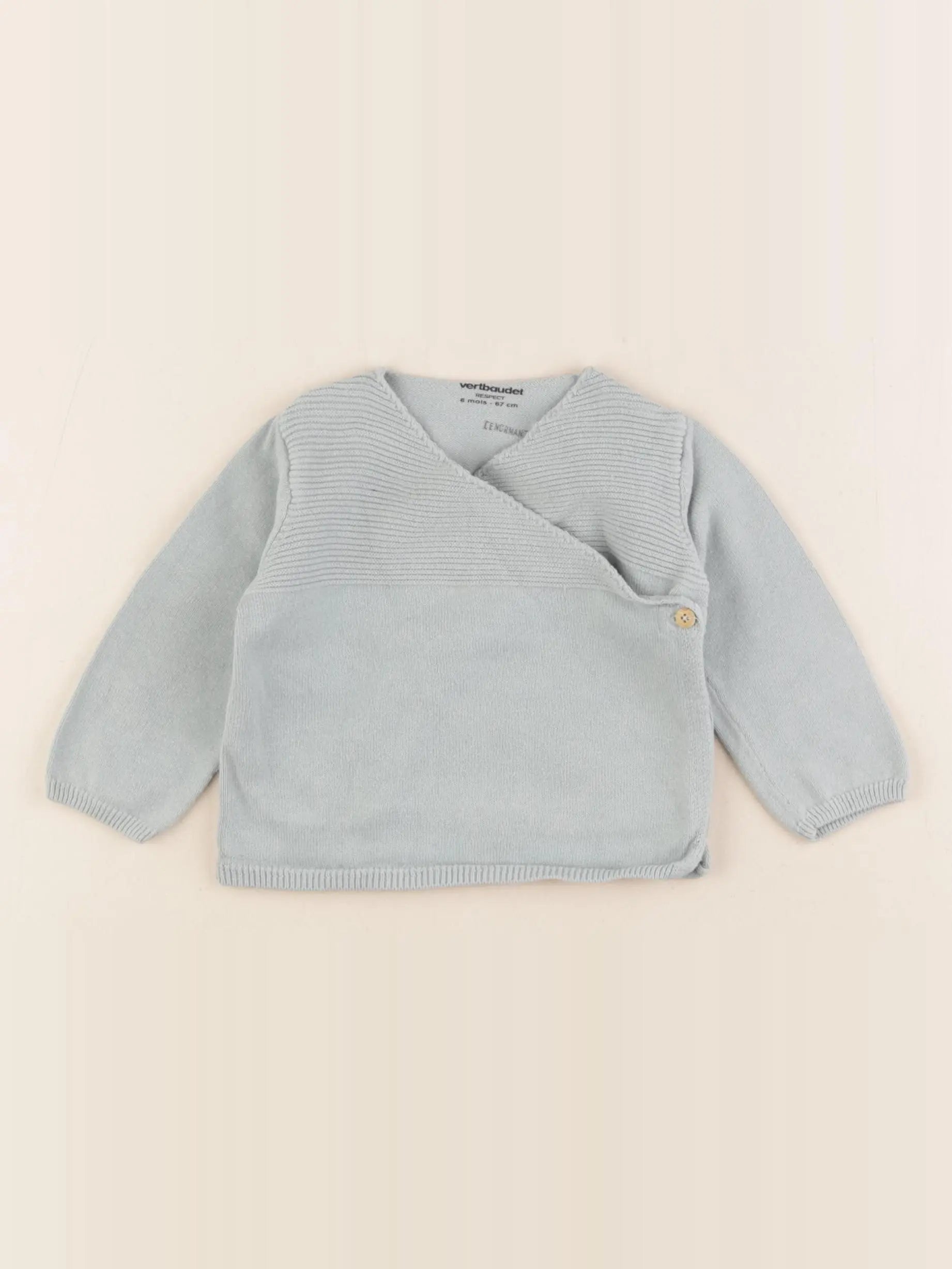 Vertbaudet - gilet vert - 6 mois