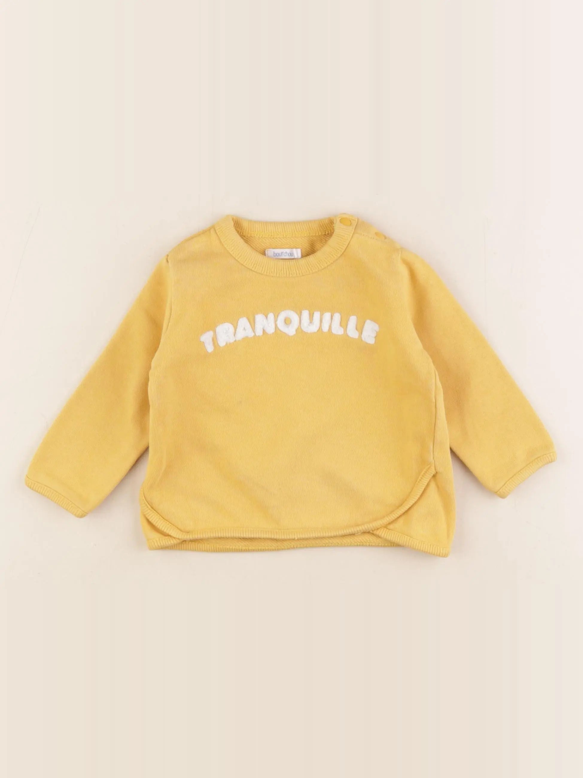 Boutchou - sweat jaune - 9 mois
