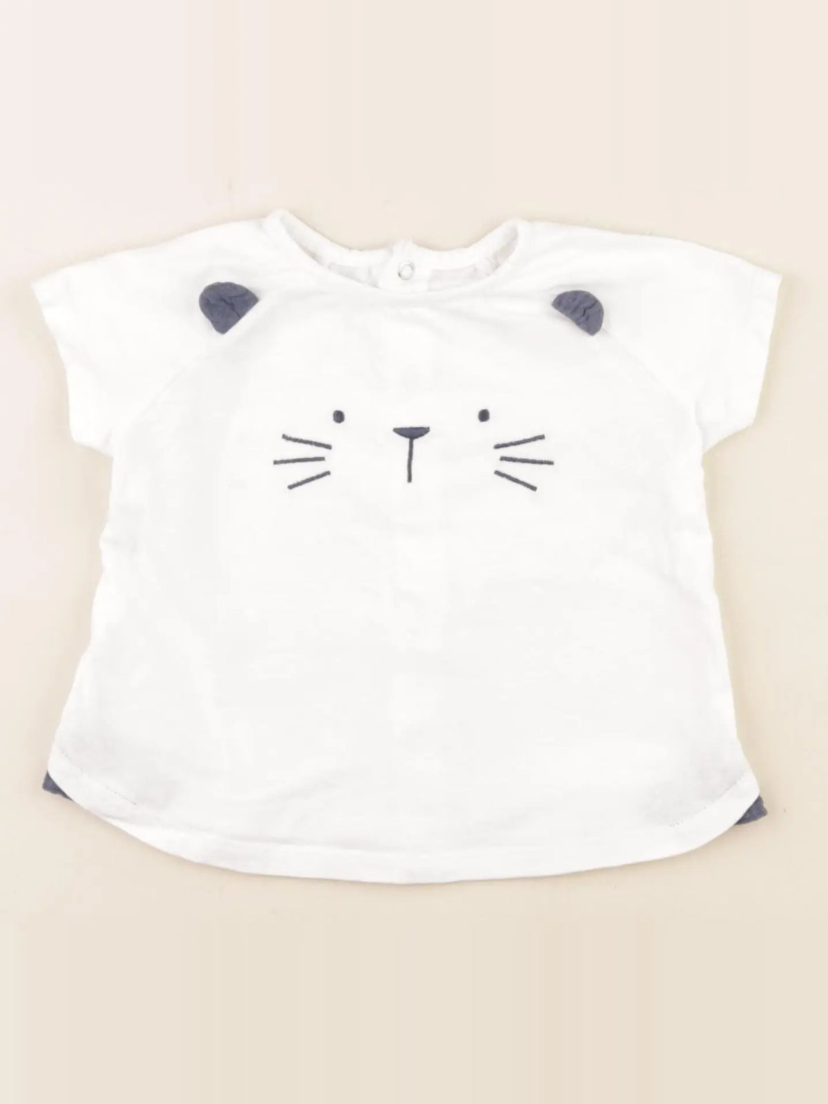 Vertbaudet - tee-shirt blanc - 12 mois