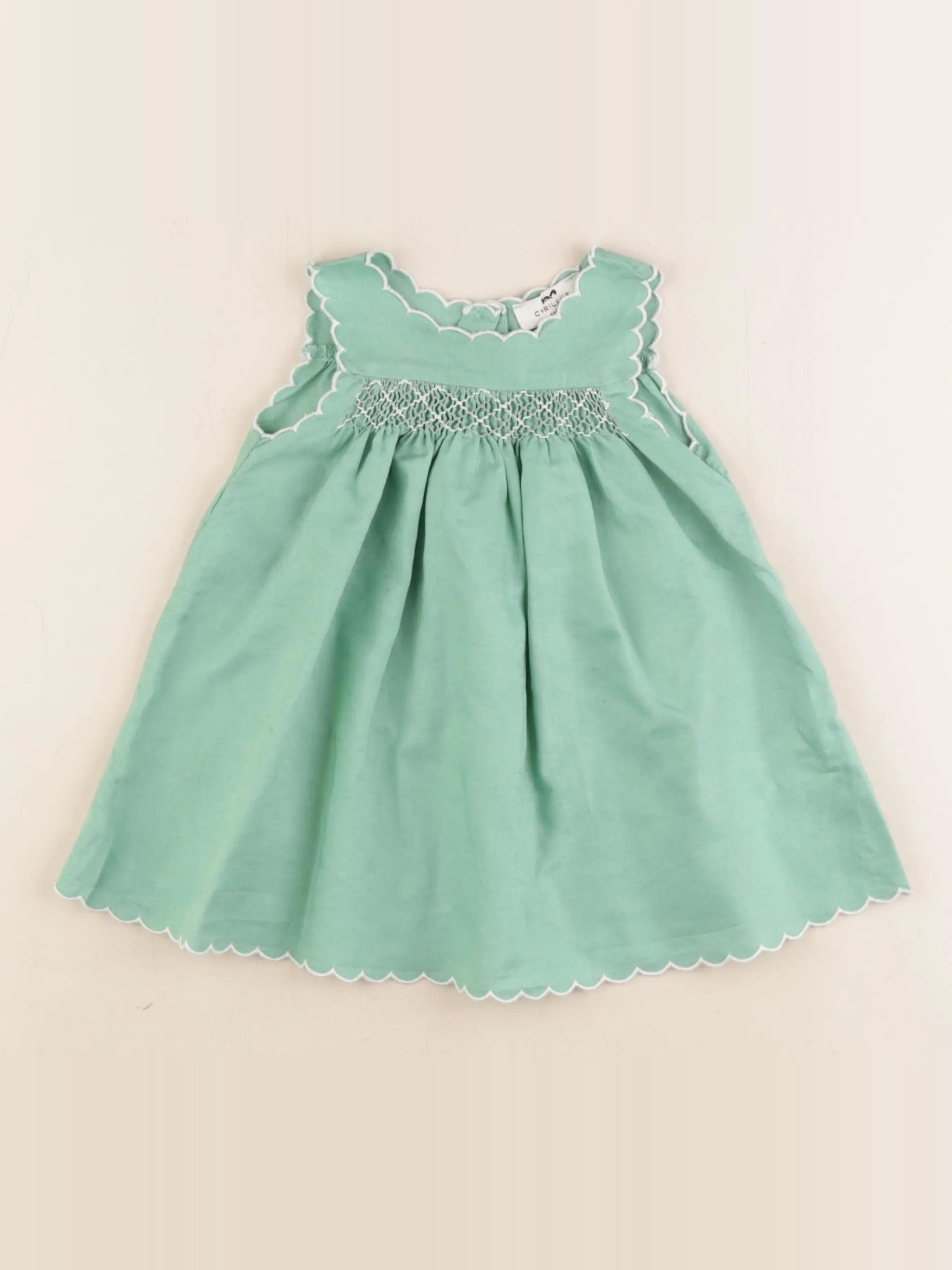Cyrillus - robe vert - 6 mois