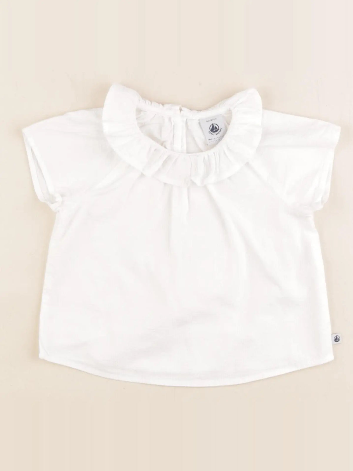 Petit Bateau - blouse blanc - 6 mois