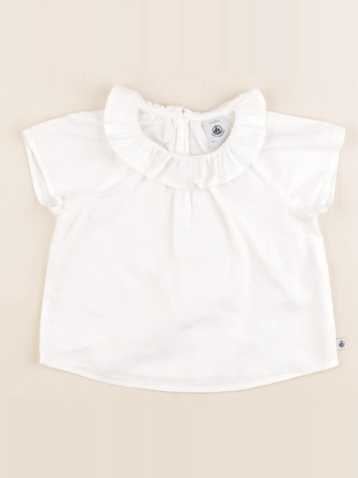 Petit Bateau - blouse blanc - 6 mois
