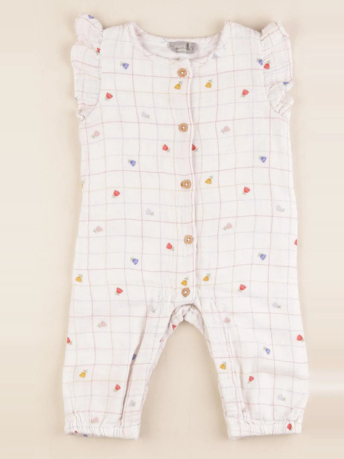 Boutchou - combinaison blanc - 6 mois