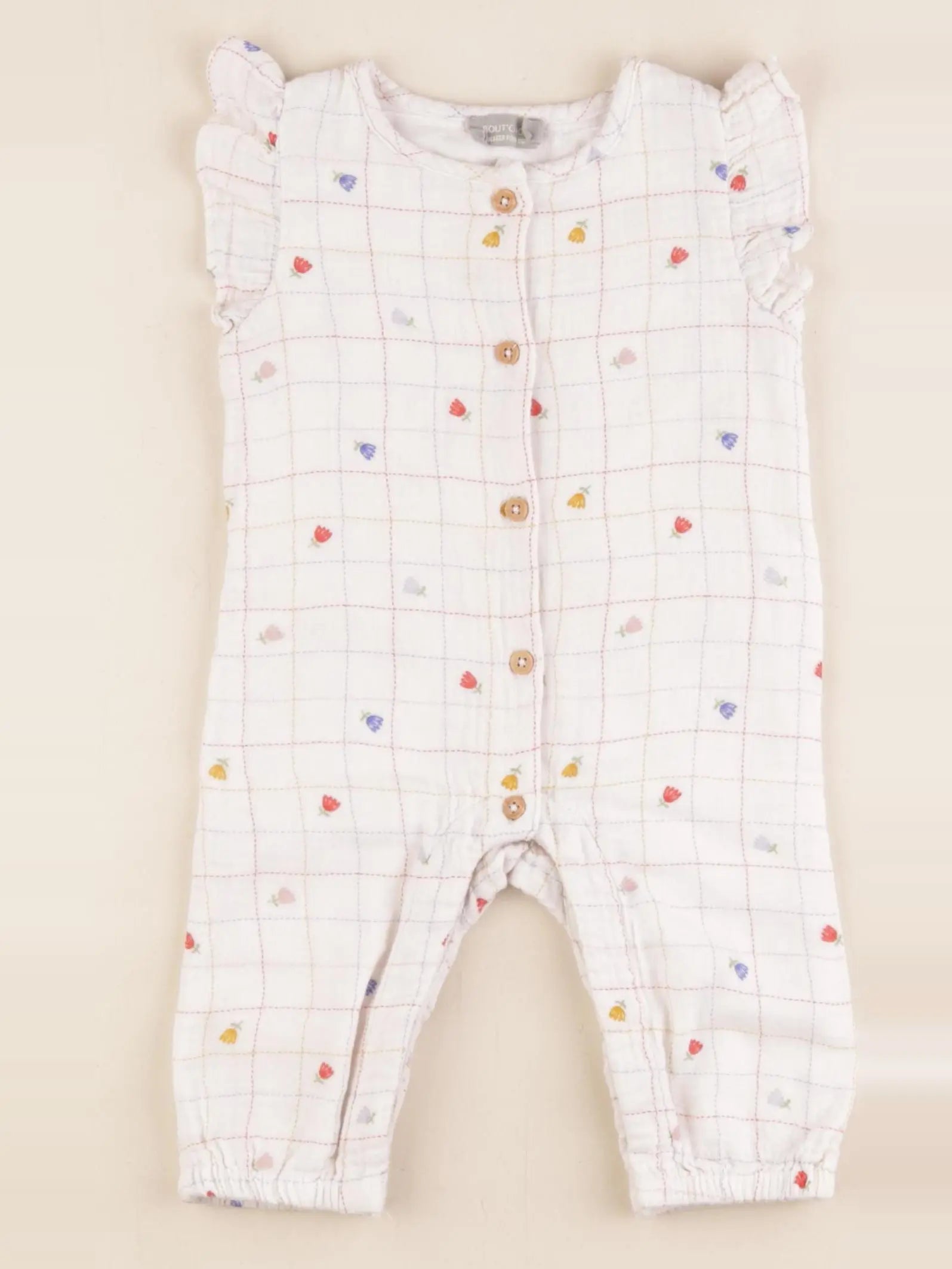 Boutchou - combinaison blanc - 6 mois