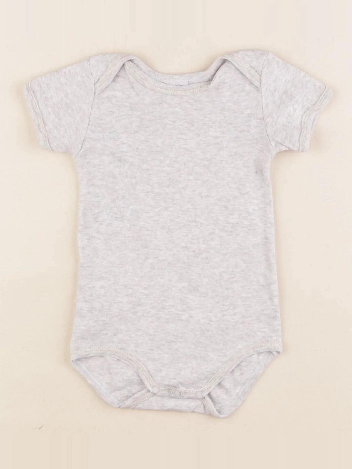Petit Bateau - body gris - 6 mois