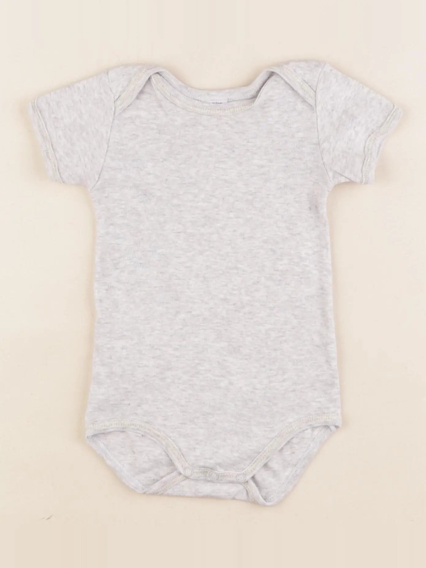 Petit Bateau - body gris - 6 mois