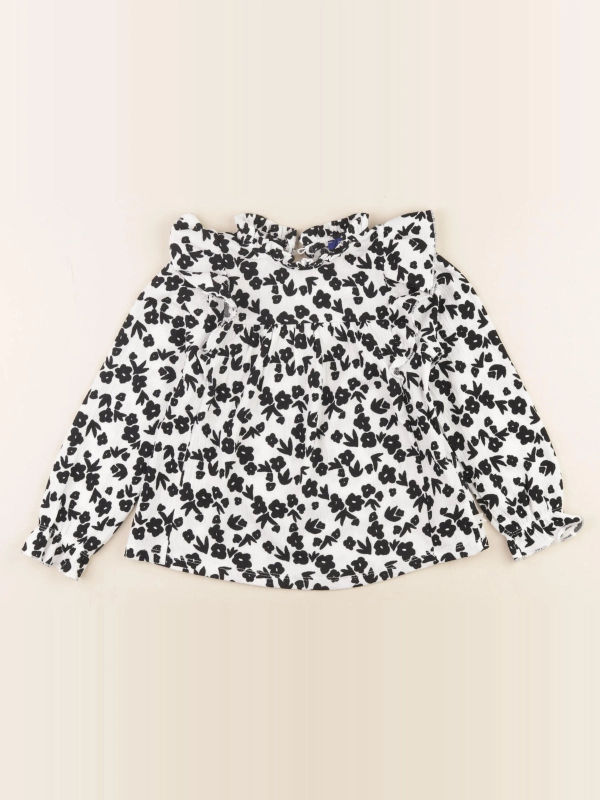 Okaidi - blouse blanc, noir - 6 ans